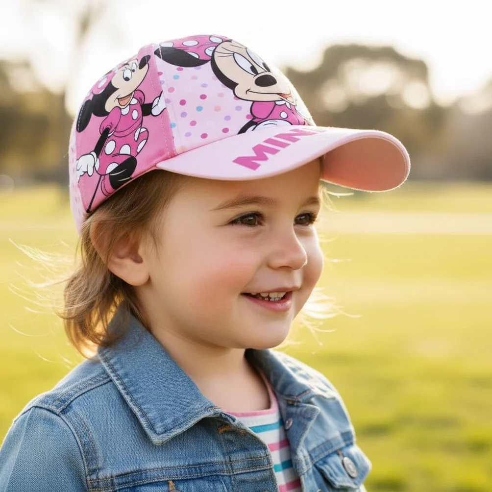 ILS I LOVE SHOPPING Cappello con Visiera da Ragazzo Bambino Berretto da Baseball Regolabile Minnie Mouse
