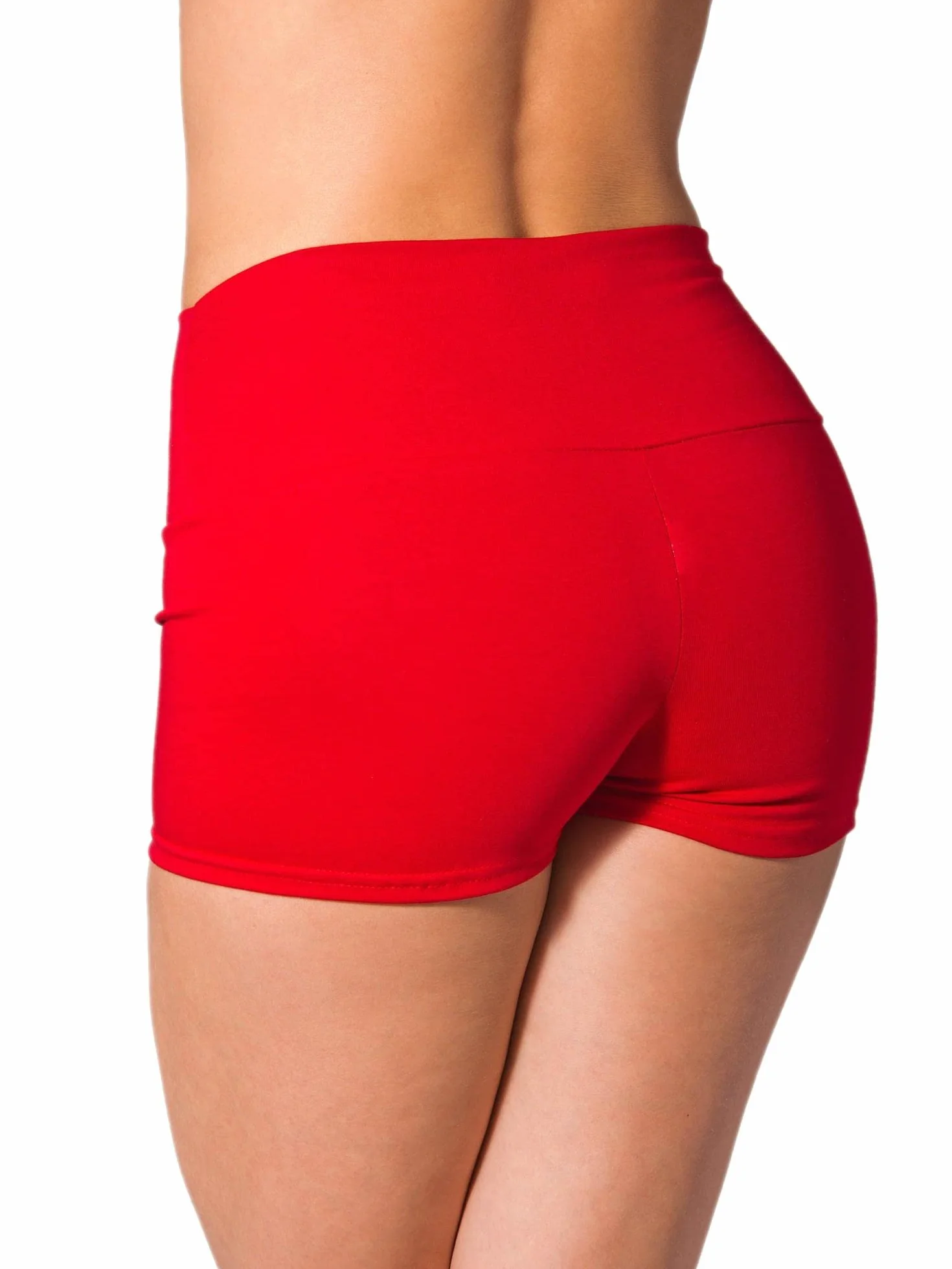 Pantaloncini Corti Hotpants a Vita Alta da Donna