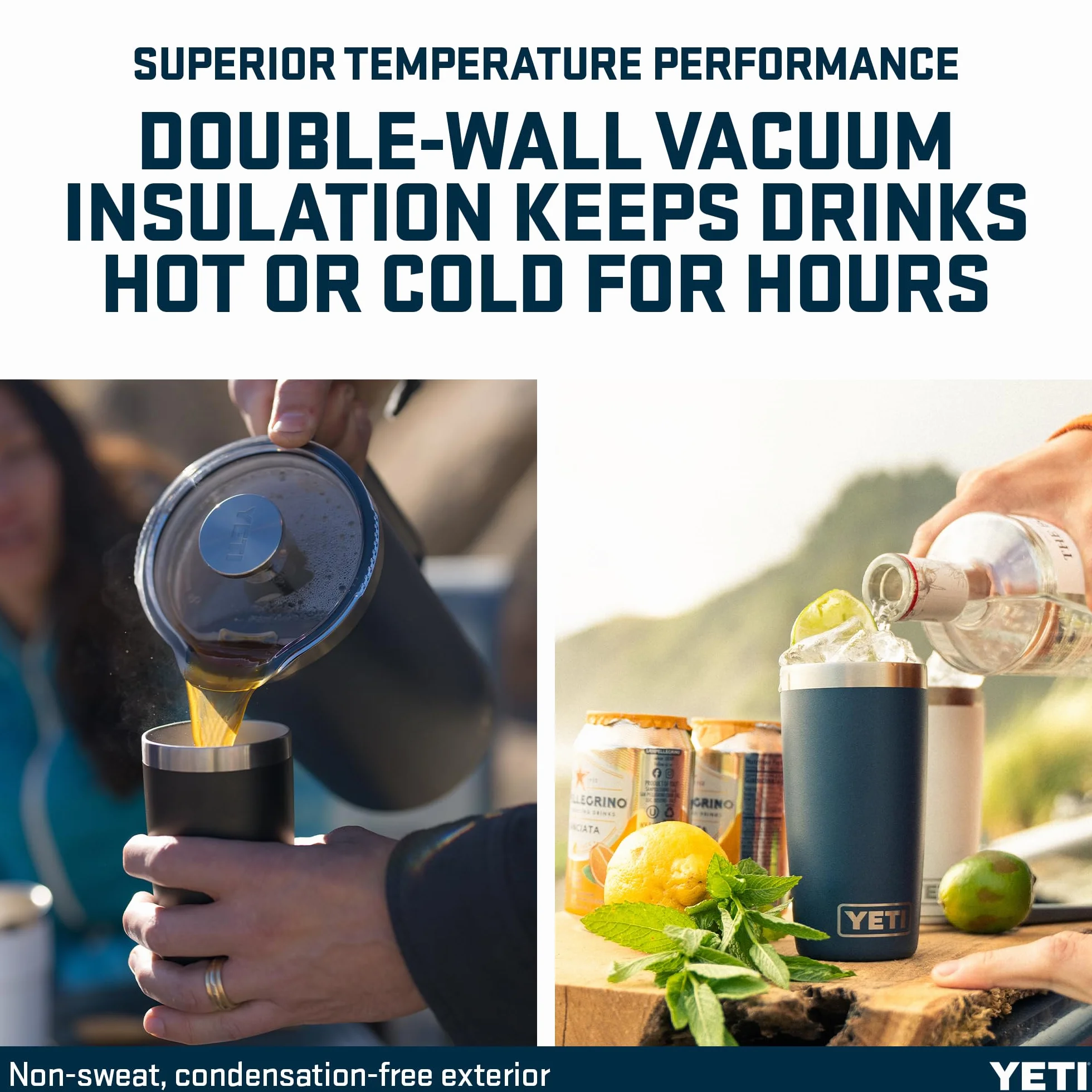 YETI Rambler Tumbler Vacuum Insulated Stainless Steel 10 oz with Magslider Lid White