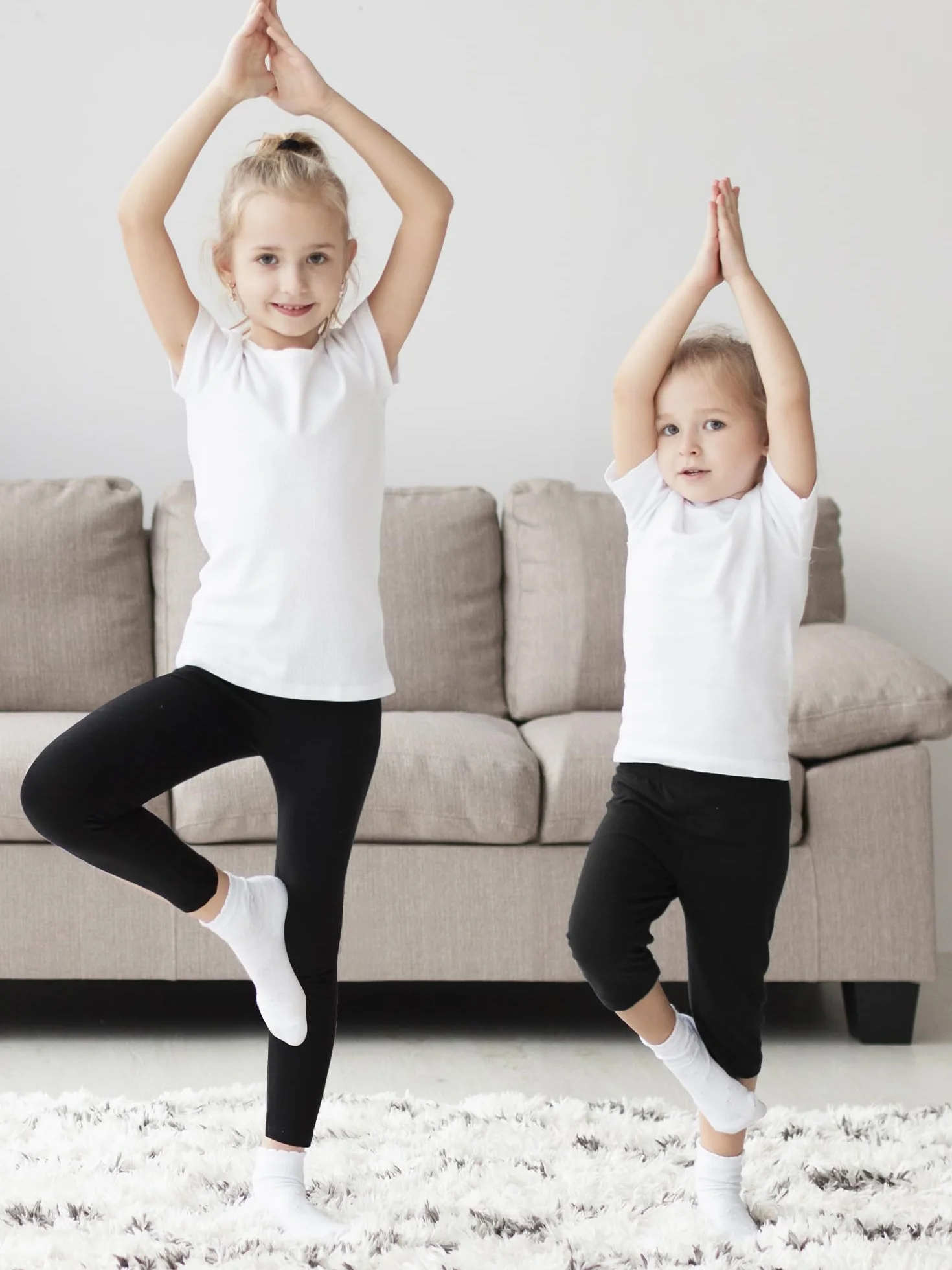 Leggings sportivi per bambini, comodi, sportivi, leggings, lunghi, per jogging, allenamento, lezioni di sport