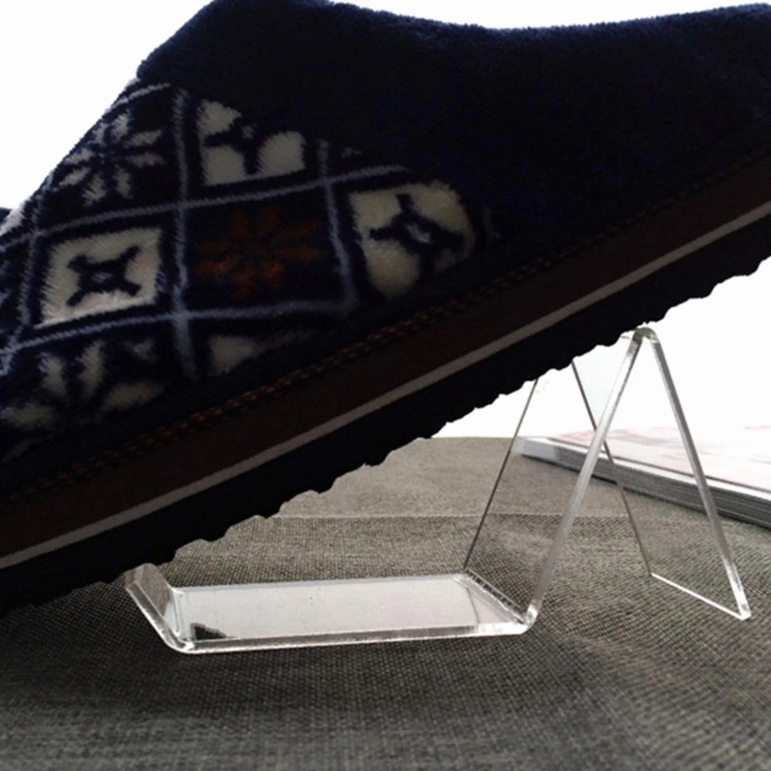 Base per vetrina per Footwear - Supporto per scarpe trasparente resistente, supporto per mensola per scarpe acriliche | Supporto per rack per presentazioni scarpe, piedistallo portaoggetti per scarpe