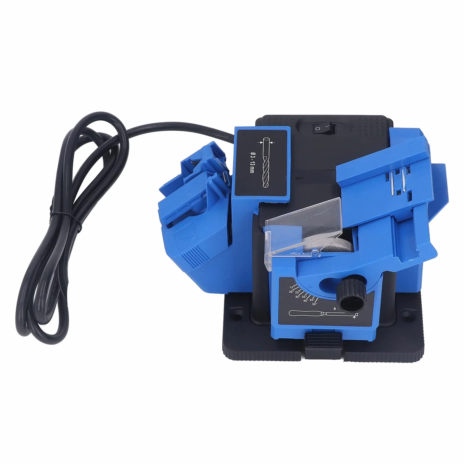 Affila Punte Trapano Elettrico Multifunzione per Forbice Uso Domestico Professionale (Blue)