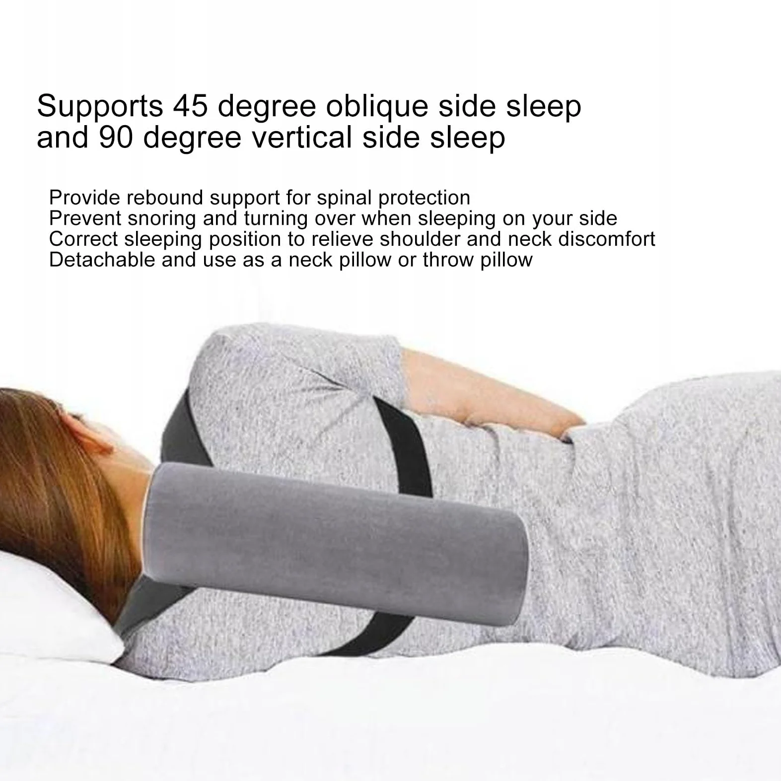 Zaino per Dormire Laterale per Apnea Notturna, Cuscini per Russare Posizione per Dormire sulla Schiena Antirussamento, Trainer per la Posizione di Sonno per Dormire (S 40 cm/15,7