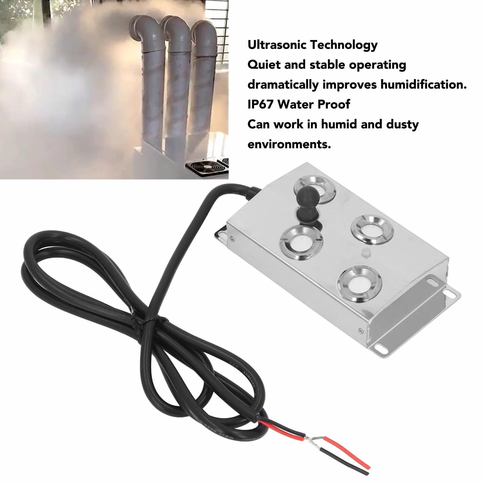 Jectse Maker di Nebbia Ad Ultrasuoni 4 Teste Fogger IP67 4,5 Litri/h