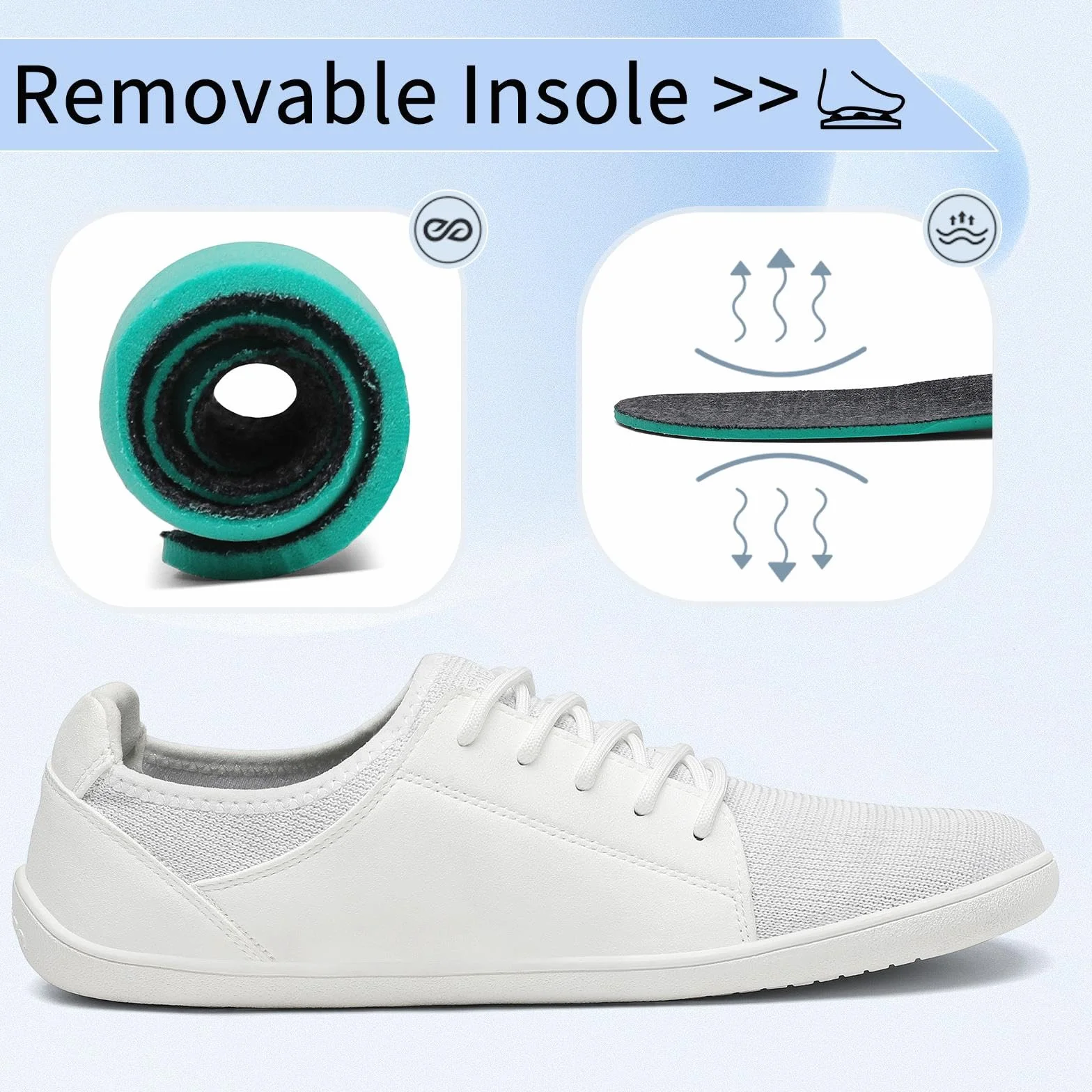 SAGUARO Minimaliste Barefoot Scarpe Luck III-Casual Traspirante Scarpa da Camminata Unisex 36-48 EU
