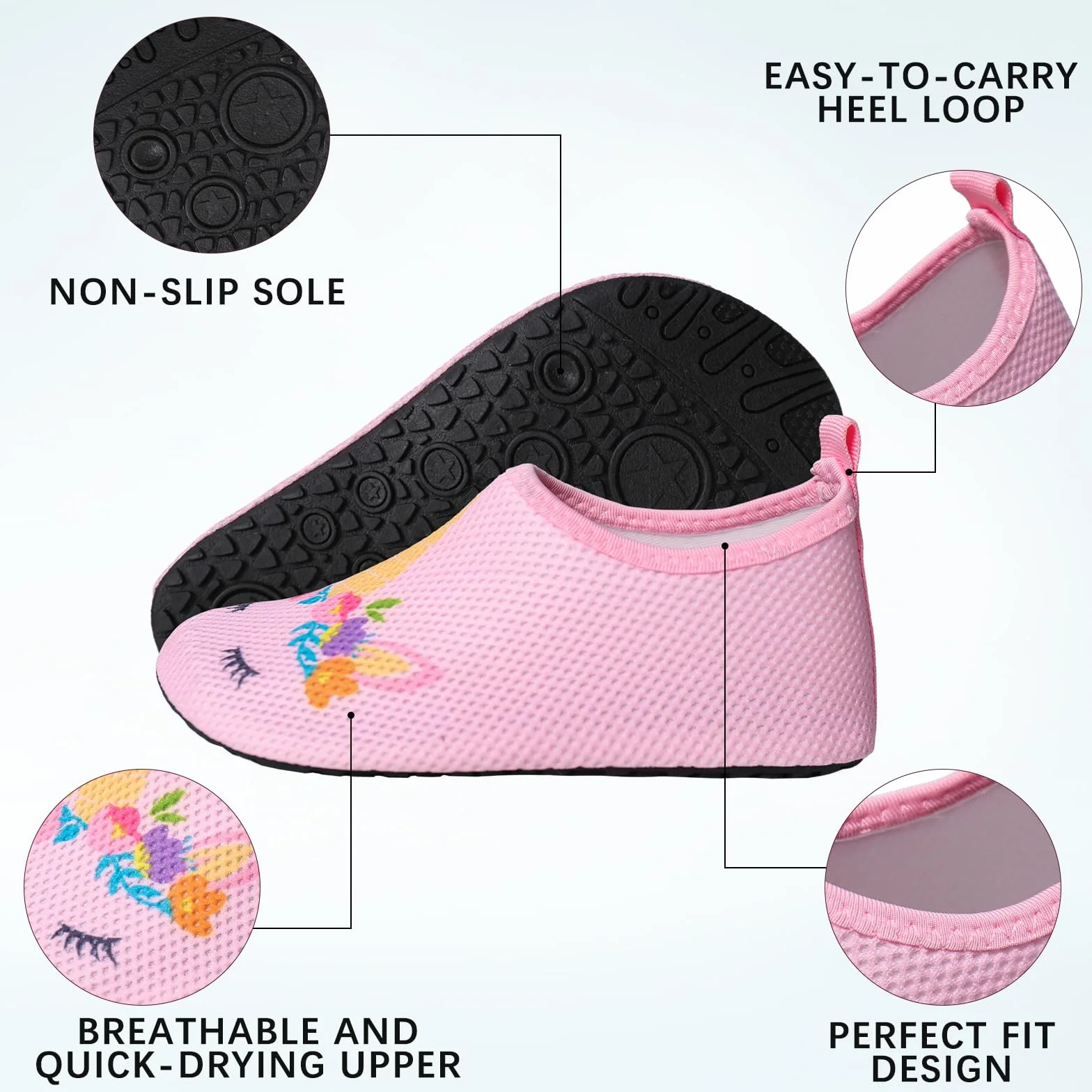 EDOTON Scarpe da Acqua Bambini Scarpe da Immersione Rapida Asciugatura Scarpe da Spiaggia Acquatiche Estive