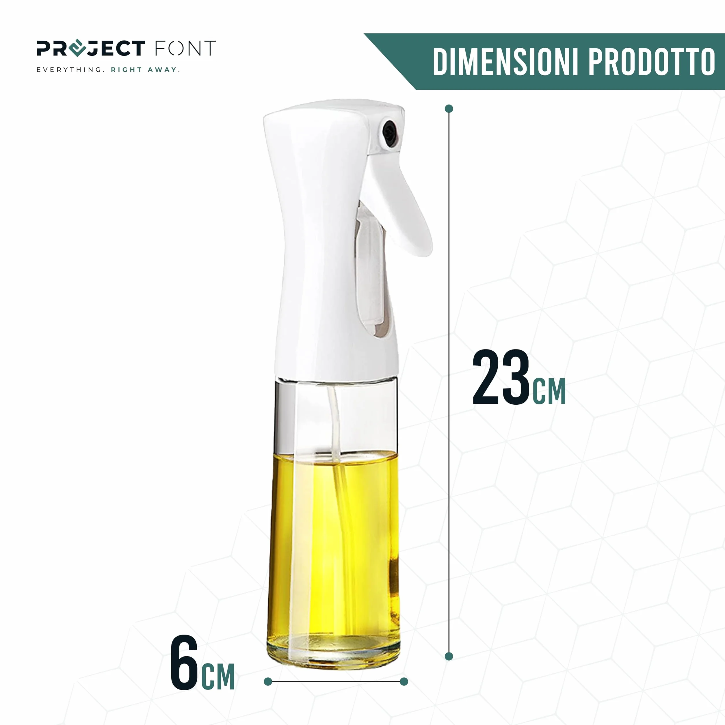 Spray Olio Alimentare 500 ml Vaporizzatore da Cucina Nebulizzatore per Friggitrice Ad Aria Ricaricabile