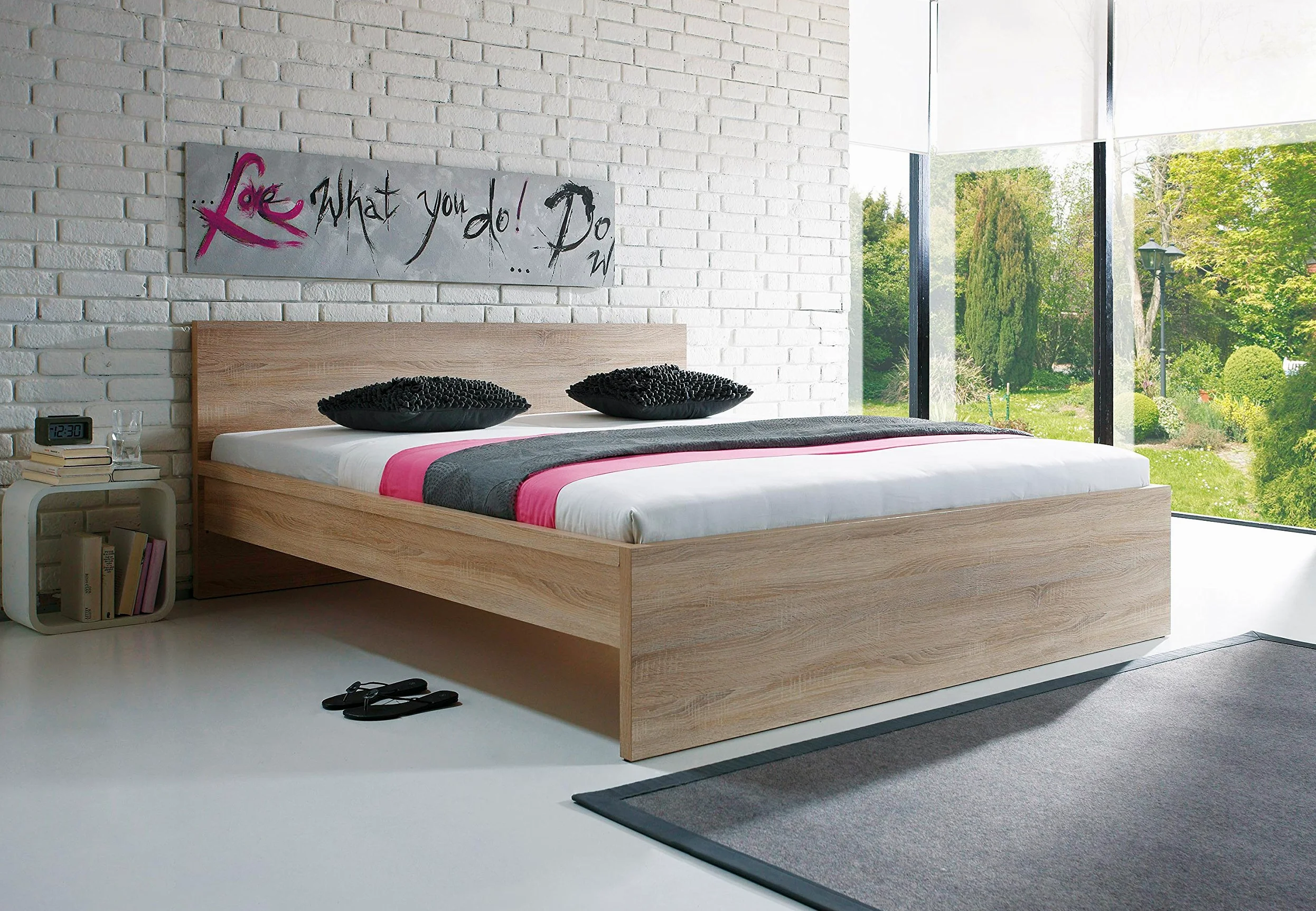 AVANTI TRENDSTORE - Melli - Struttura letto, disponibile in 3 diverse misure e 2 diversi colori (Marrone, 180x200 cm)