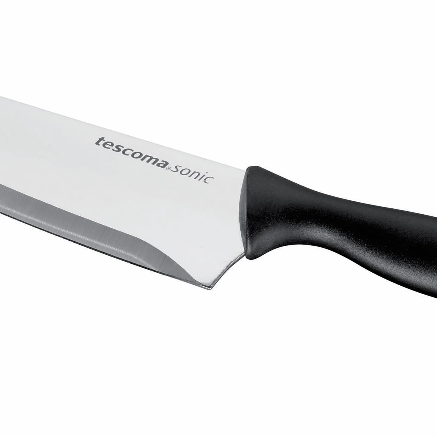 Tescoma 862042 Sonic Coltello Cuoco, Acciaio Inossidabile, Nero, 18 cm, 1 Pezzo