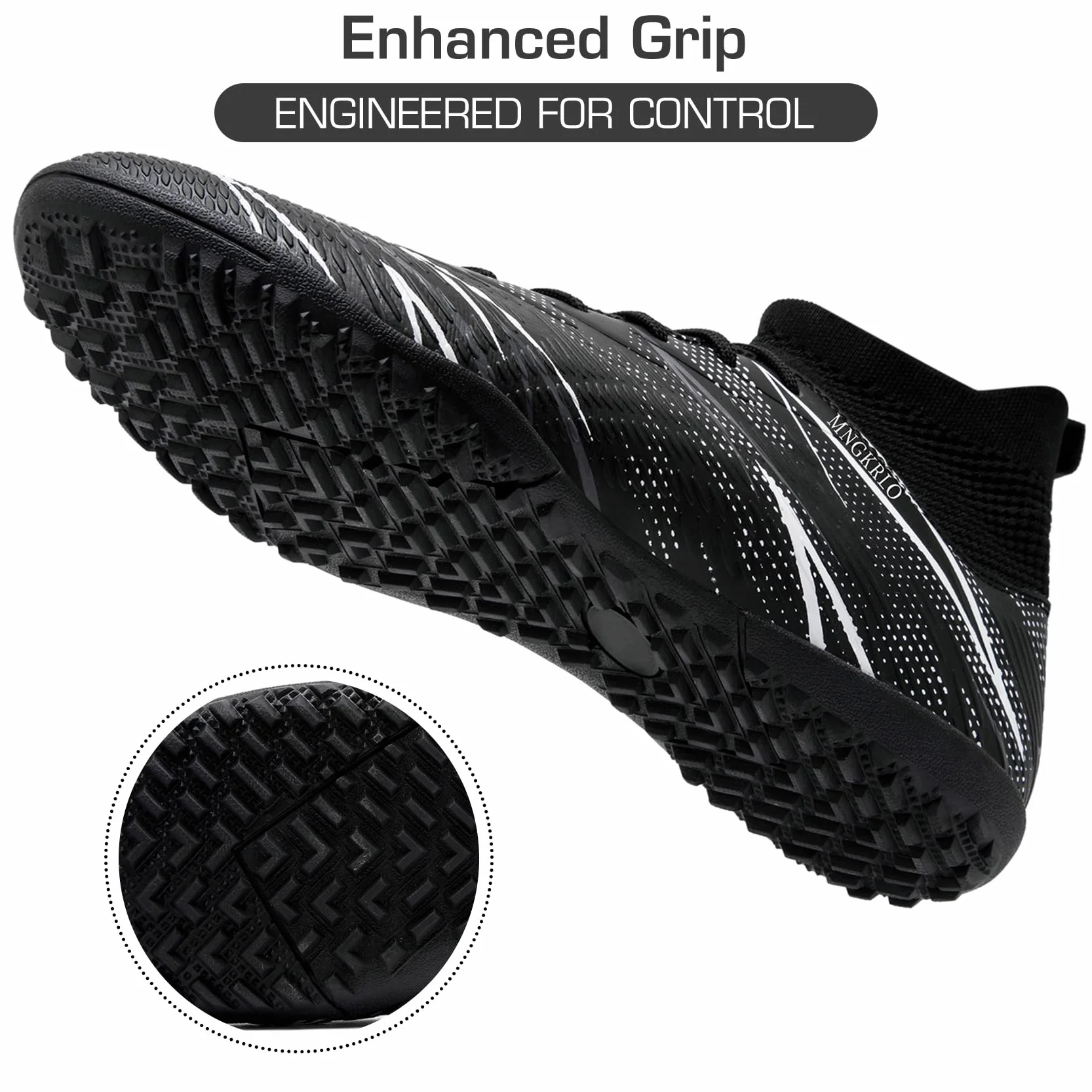 Scarpe da Calcio TF Multitacchetti per Prato Artificiale Futsal Antiscivolo High Top