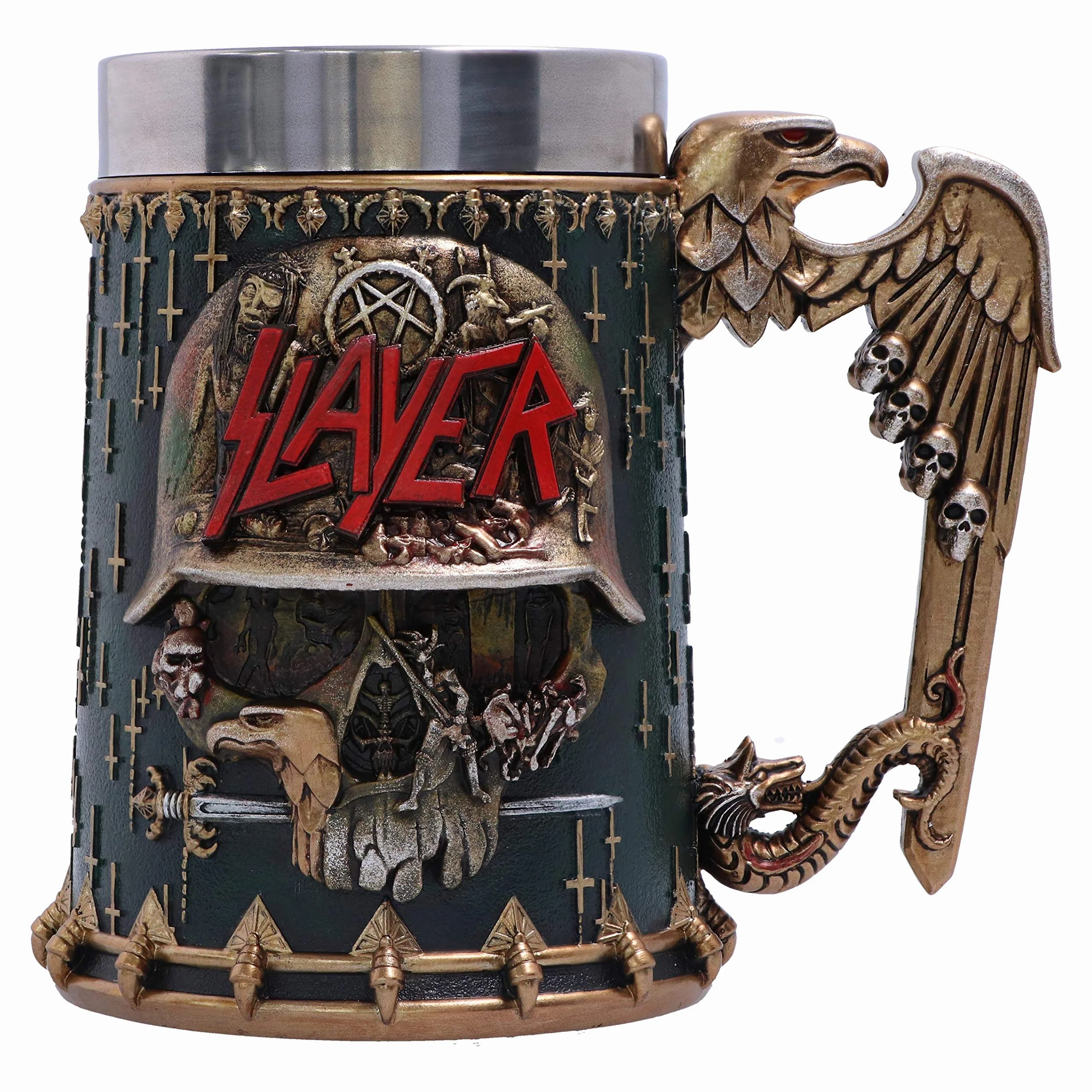 Nemesis Now Boccale con Licenza Ufficiale Slayer Eagle Helmet Skull Logo