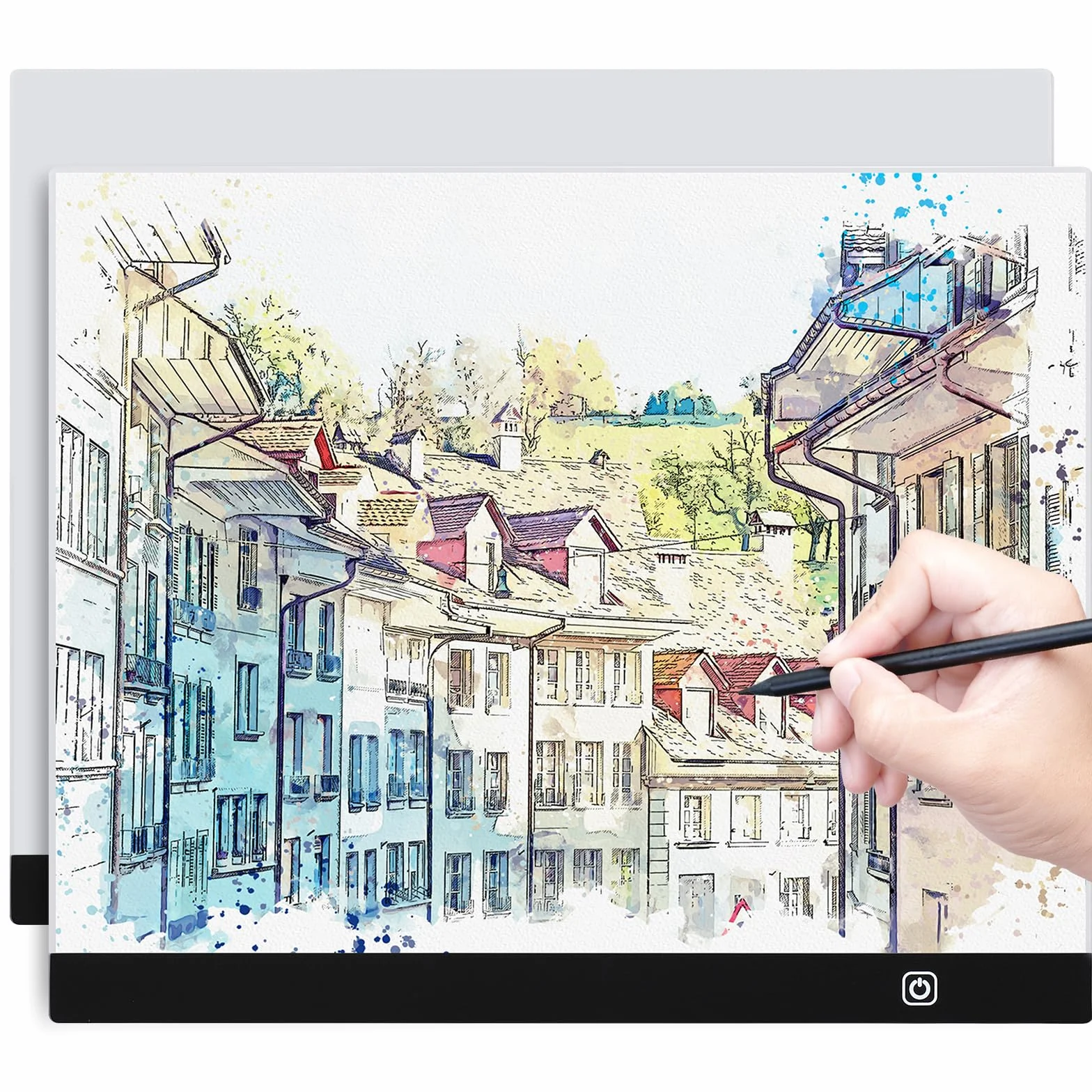 Coolzon Tavoletta Luminosa A3 LED Light Pad con Luminosità Regolabile per Animazione, Disegno, Pittura a Diamante 5D