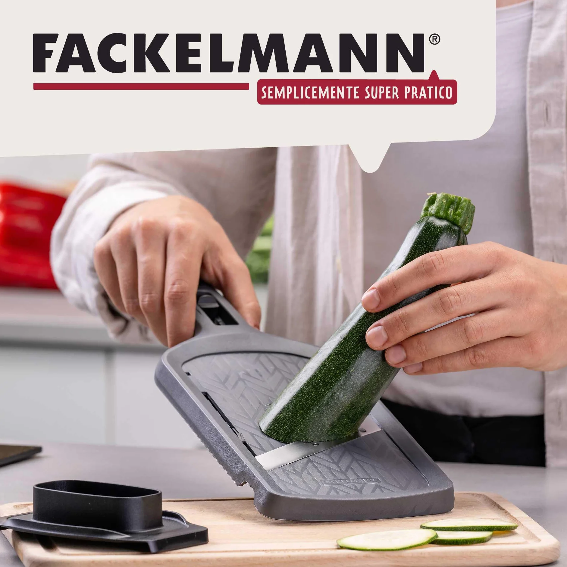 Fackelmann Mandolina affettaverdure regolabile lama acciaio inox 4 livelli taglio
