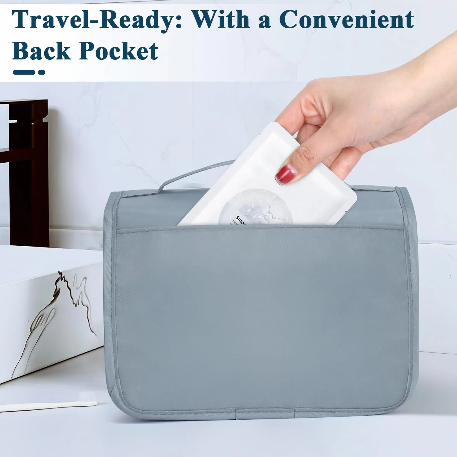 Zivacate Beauty Case da Appendere Borsa da Toilette Impermeabile Portatile Pieghevole Porta Trucchi