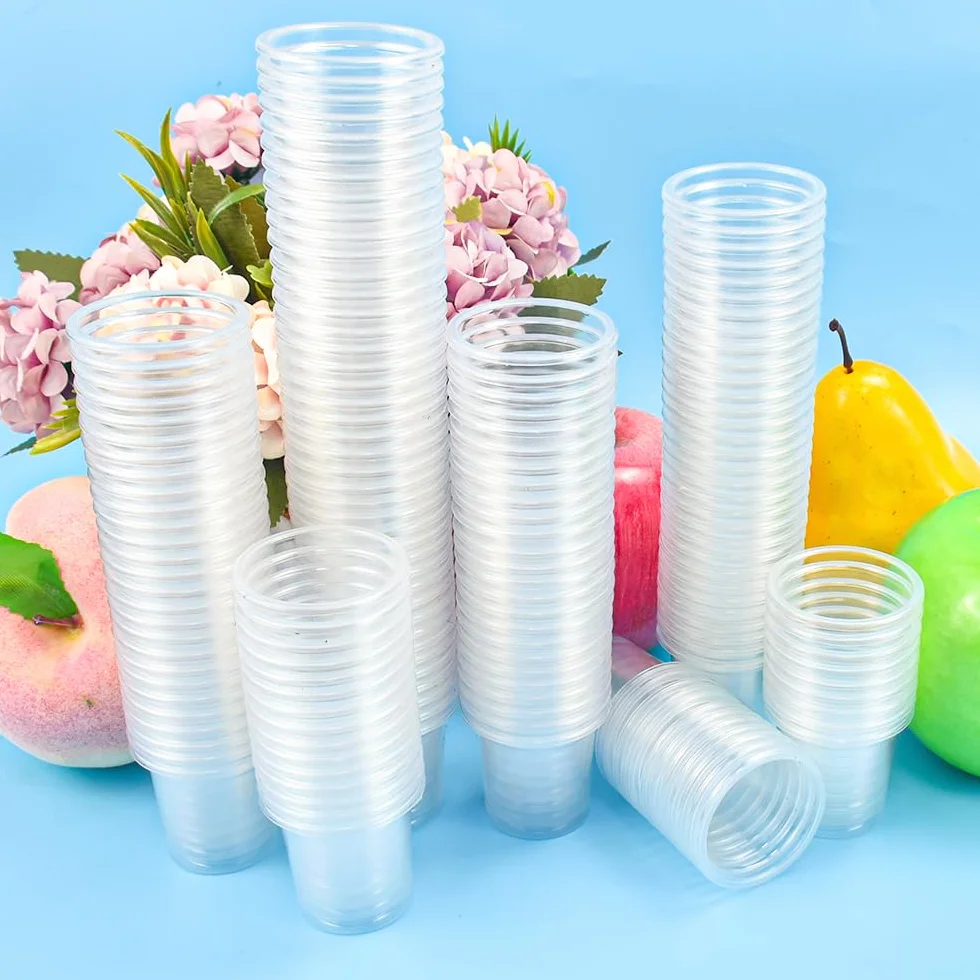 Bicchieri in Plastica Trasparente 20ml 2cl da Shot Riutilizzabili 300 Pz