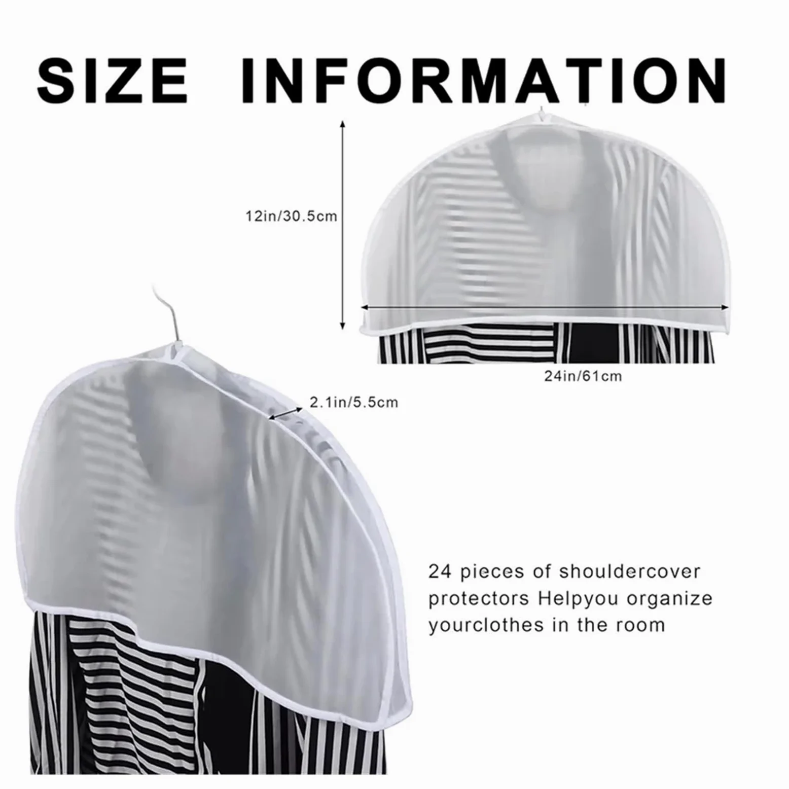 custodie per abiti Garment Covers 24PCS For Hanging Clothes, Dust For, Shoulder For