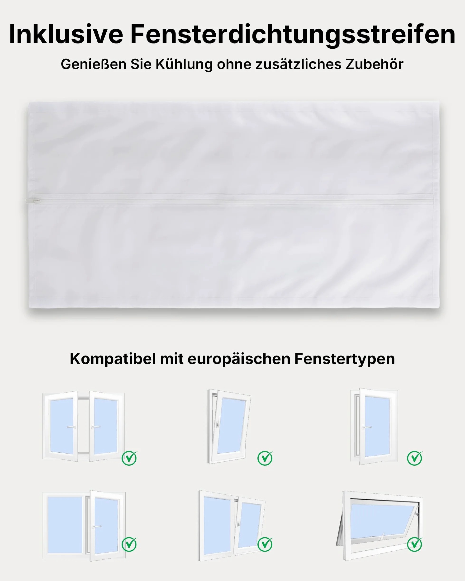Condizionatore Portatile 9000 BTU, Temprium Climatizzatore Portatile 3-in-1, Controllo tramite App/Telecomando, Kit di Tenuta per Finestra, Timer 24H, Funzionamento Silenzioso <48 dB, Copertura 25 m²