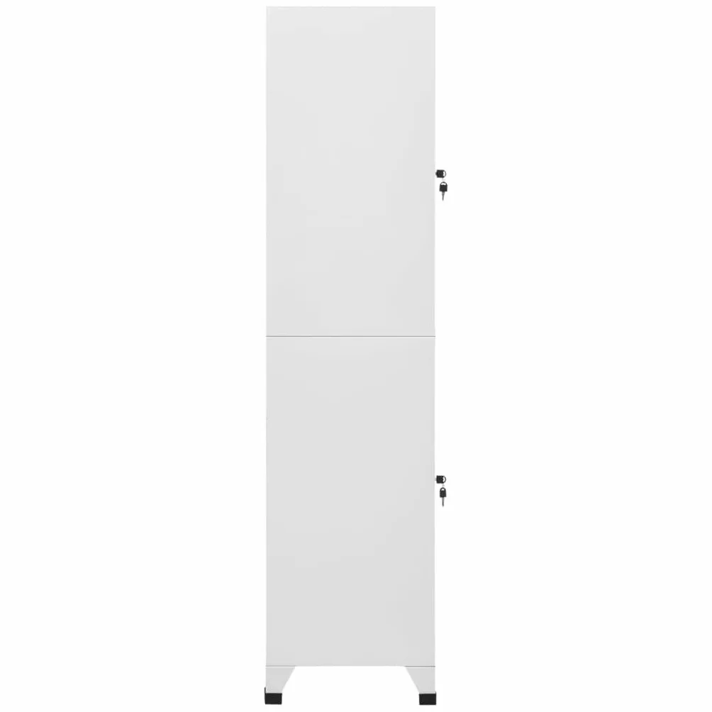 vidaXL Armadietto a 2 Scomparti 38x45x180 cm Mobiletto per Armadio Spogliatoio