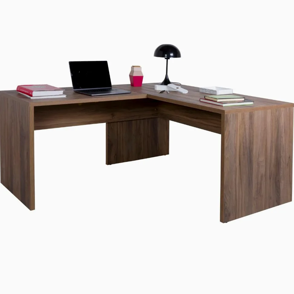 ZIK Scrivania Angolare Moderna per Ufficio Salvaspazio, Tavolo Pc in Legno, Ampio Ripiano Porta Computer, Made in Italy, per Casa o Studio, Design Moderno (160/178x68x74)
