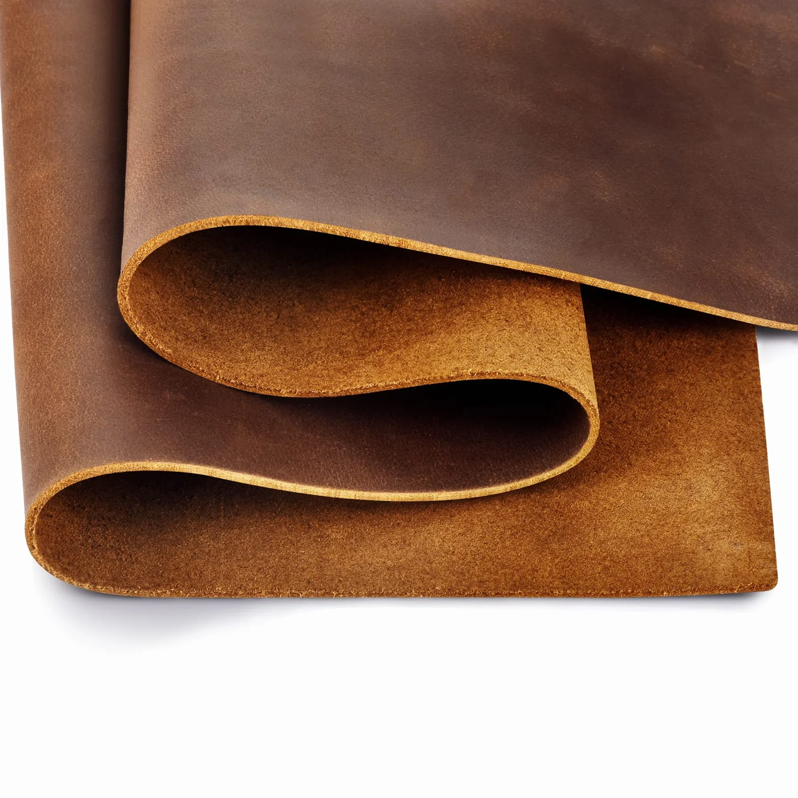 Vera pelle di grano fogli quadrati 1,8-2,0 mm spessore 30,5 x 61 cm marrone per hobby cucito