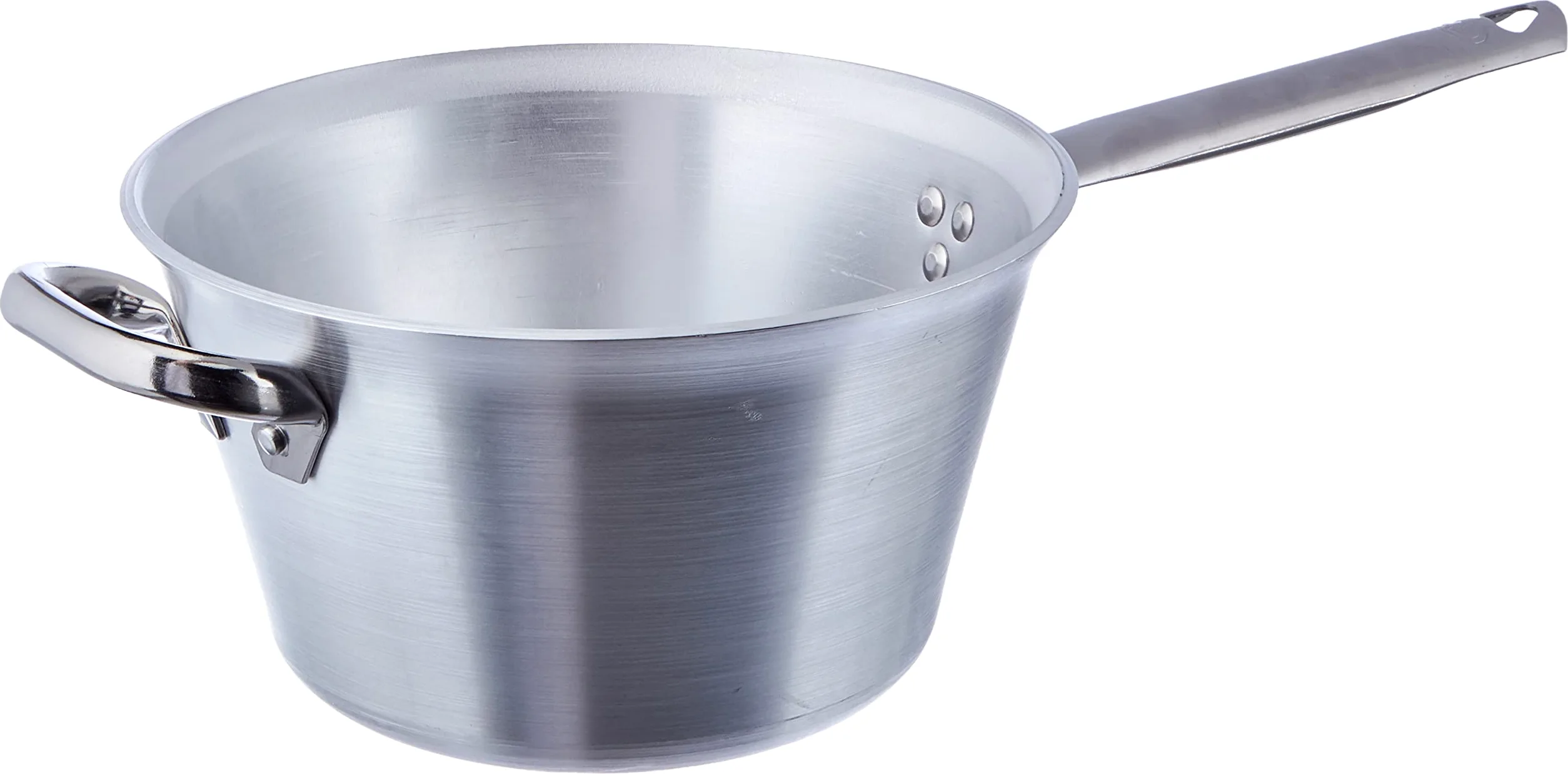 Pentole Agnelli, ALMR1165PI24, Paiolo per Polenta con Manico Tubolare Inox e Fondo per Induzione, Alluminio, Bianco