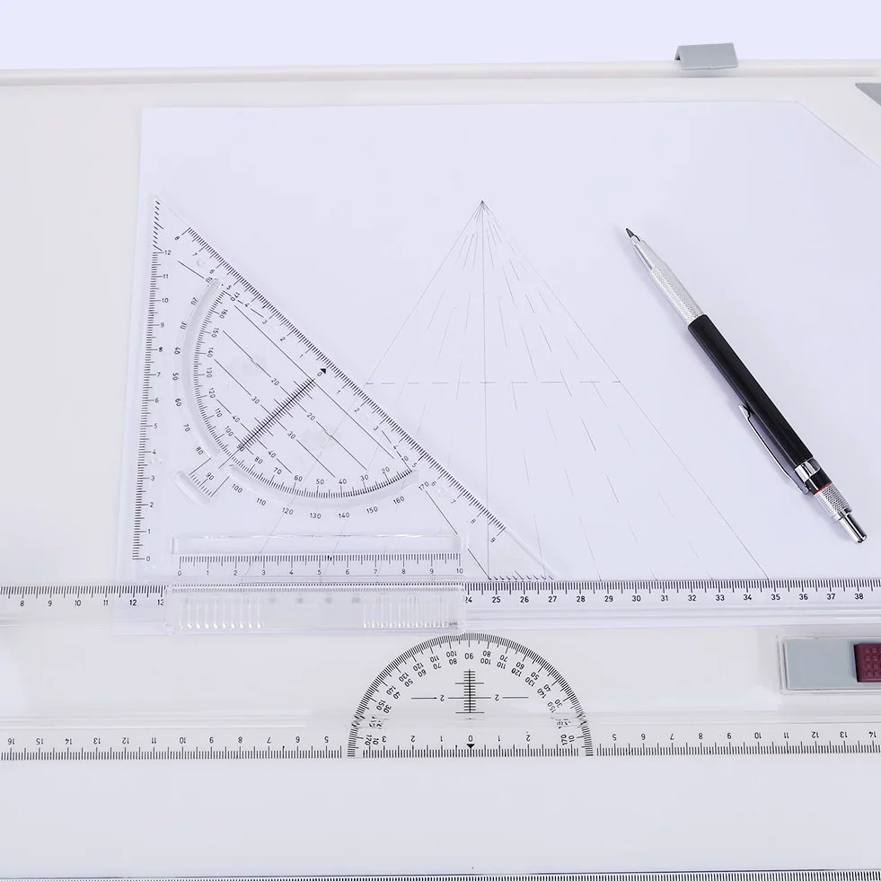 Tavolo da Disegno A3 con Movimento Parallelo e Righelli Angolo Regolabile