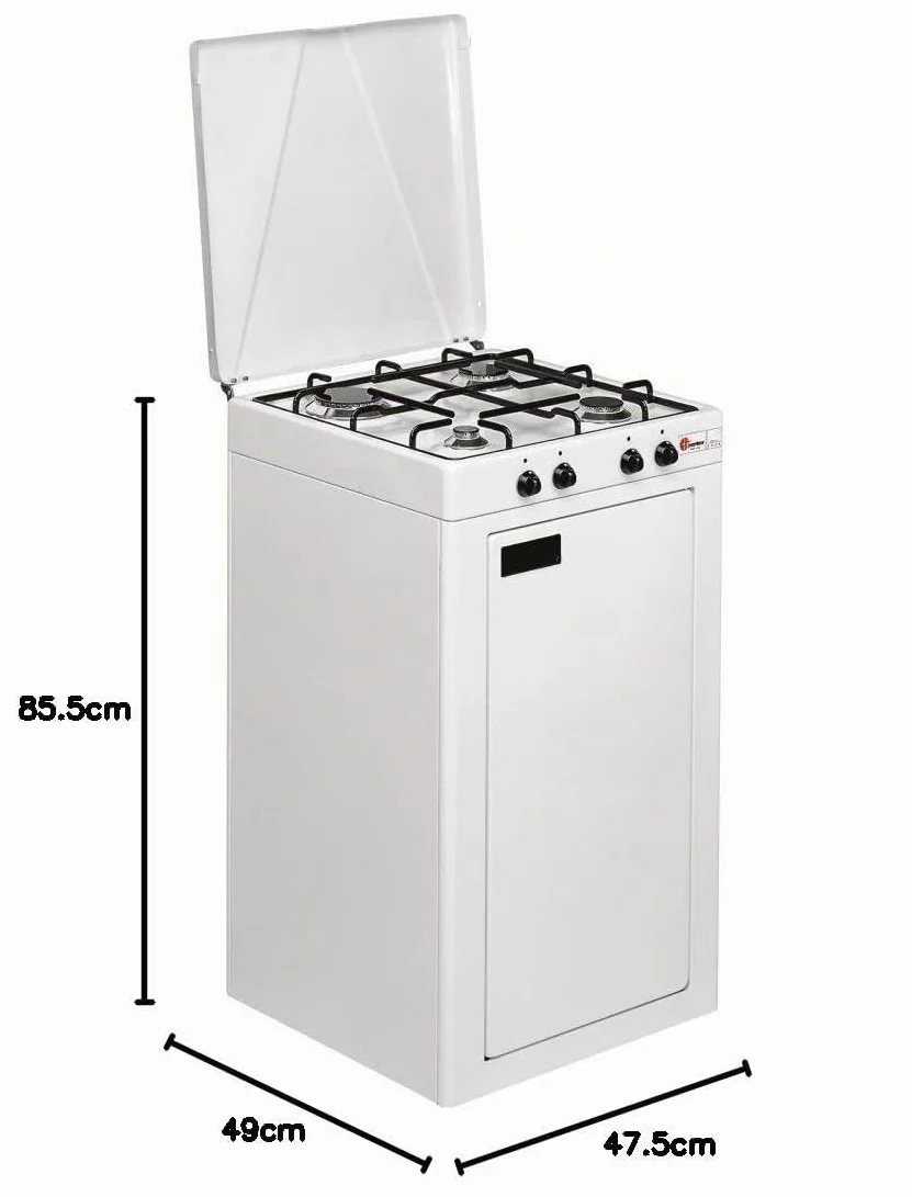 Parker 541CBGP Fornello Cucina a Gas Gpl (Bombola gas) 4 Fuochi con Mobile Portabombola