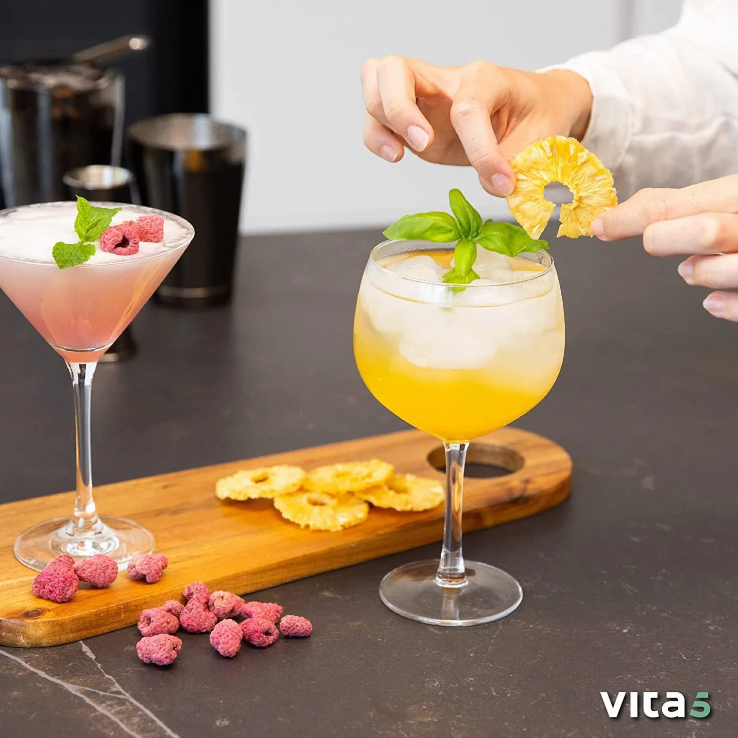 Vita5 Essiccatore Alimentare con 6 Vassoi in Acciaio Inox - Essicatore Frutta e Verdura 24 Ore Timer - Disidratatore Alimenti Temperatura Regolabile 35-75°C - 650W Essiccatore da Casa in Inox