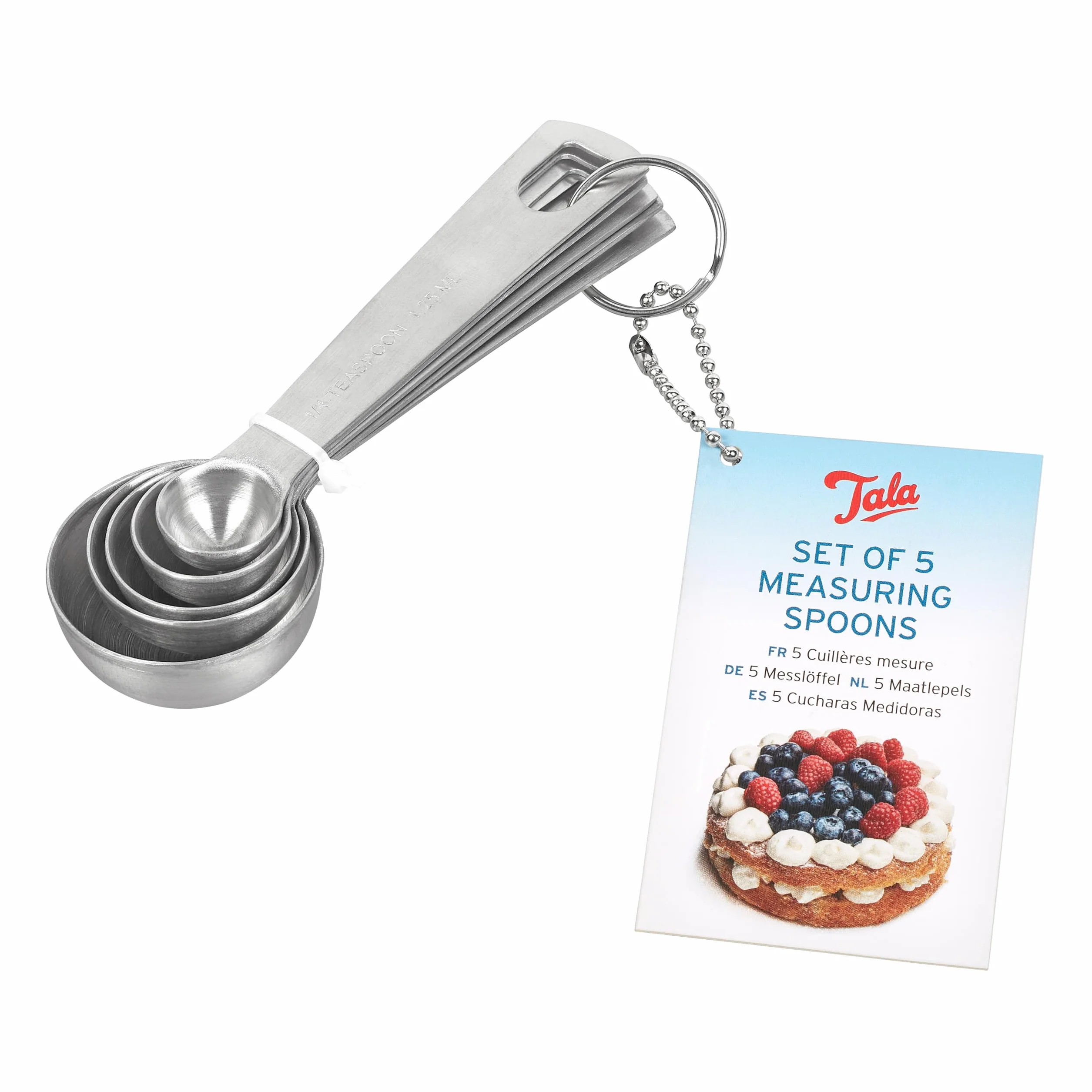 Tala Set of 5 Stainless Steel Measuring Spoons