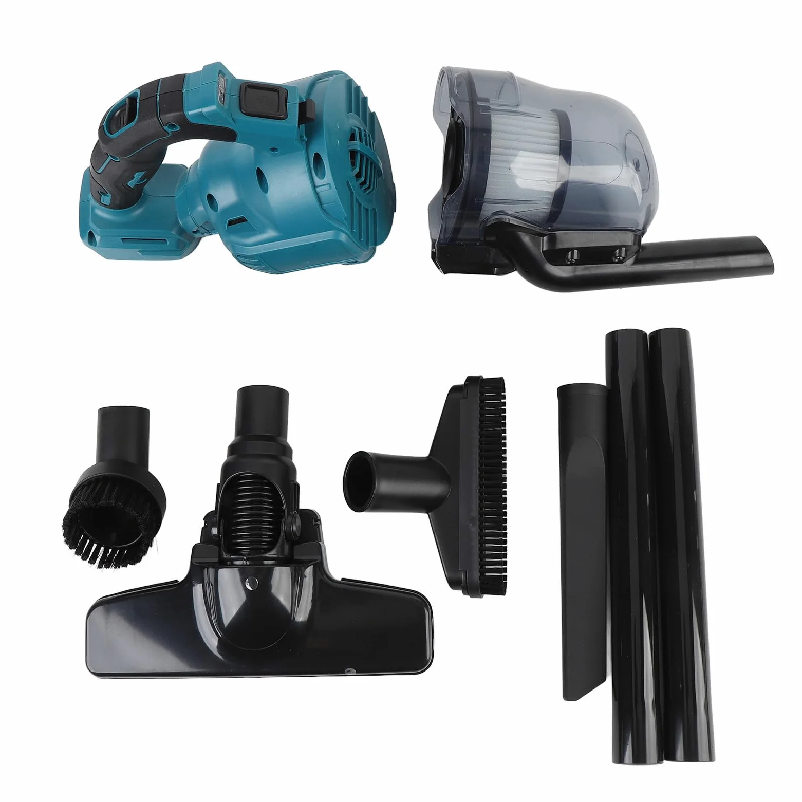 Aspirapolvere Senza Fili Potente Kit di Pulizia Elettrico Alimentato a Batteria da 125 AW per Casa e Auto Contenitore per la Polvere da 700 Ml