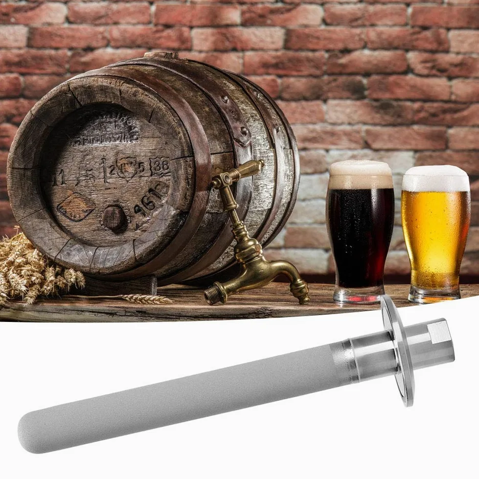 Pietra per Carbonatazione in Acciaio Inox 316, 15,2 cm, Diffusore per Birra con Ingresso G1/4 NPT