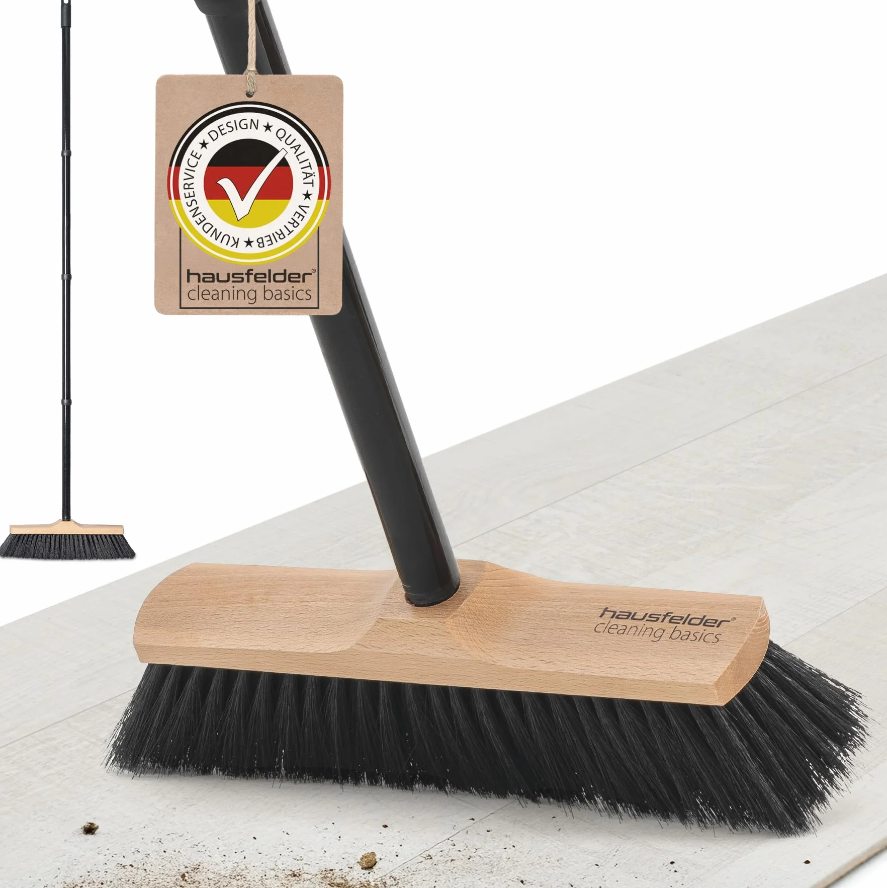 Hausfelder Scopa da camera in legno 30 cm, morbida