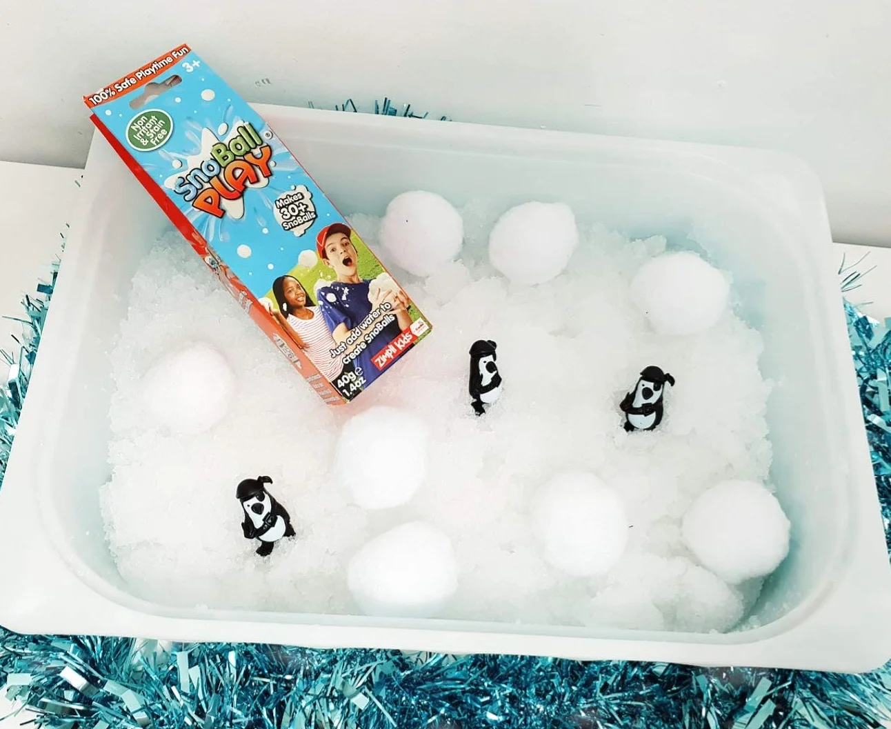 ZIMPLI Snoball Play 2 Use Giocattolo Neve Artificiale per Bambini 4-9 Anni
