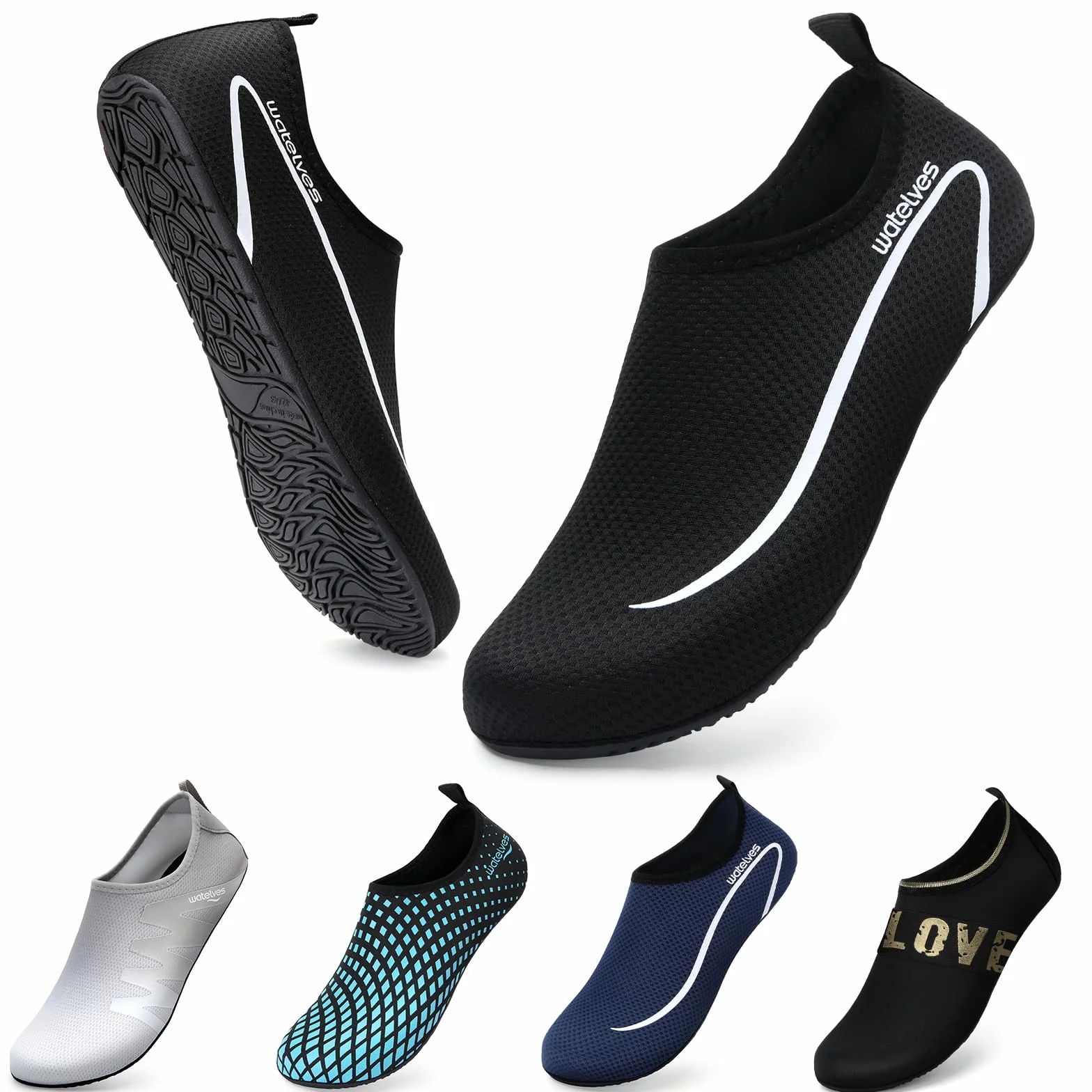 WateLves Scarpe da Scoglio Asciugatura Rapida Antiscivolo Spiaggia Snorkeling Unisex
