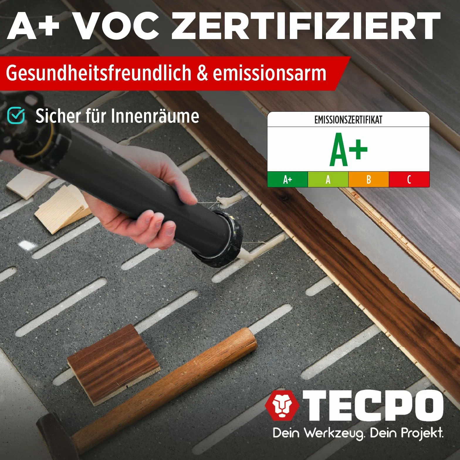 TECPO Colla di montaggio Fix Power 480 g universale 200 kg 10 cm² per pannelli acustici polistirolo battiscopa