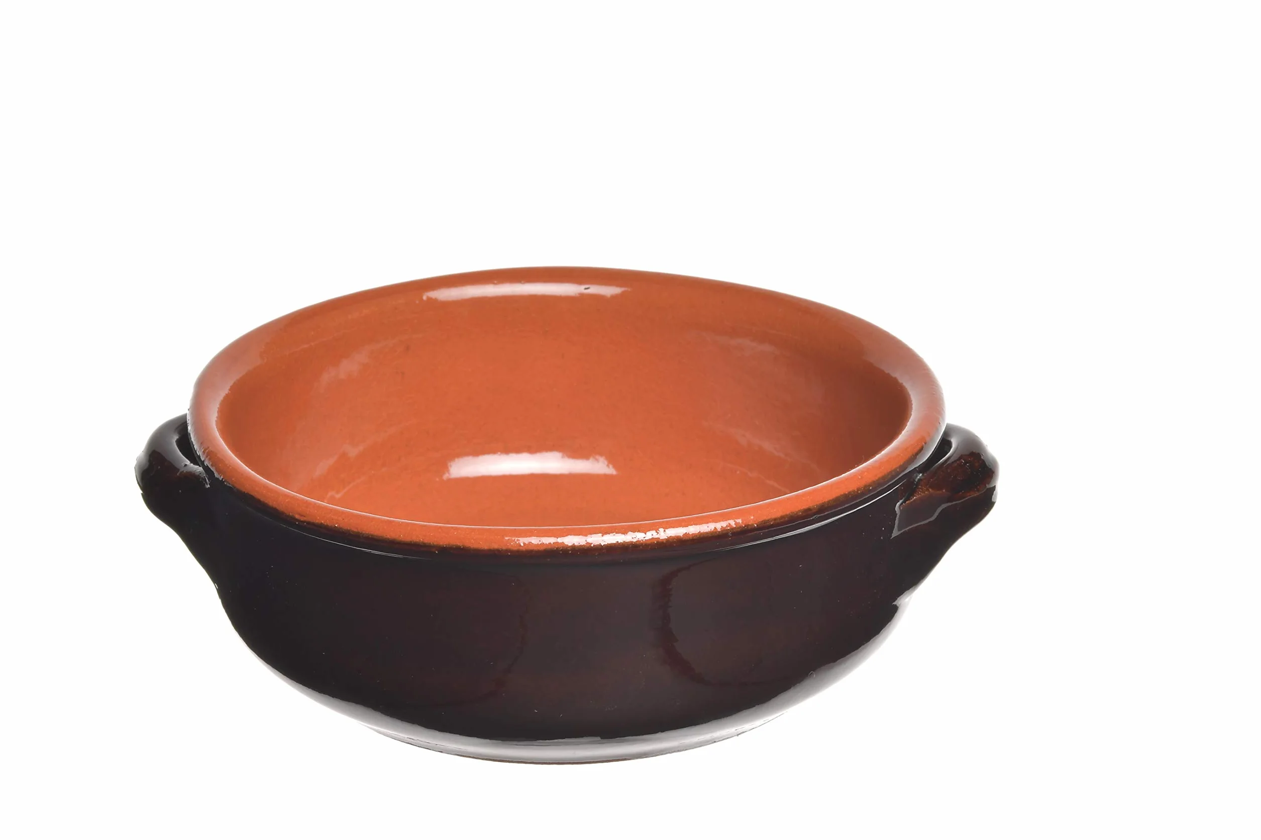 Ciotola con 2 Manici, Ceramica, Marrone, 6 Ciotole, 14 cm