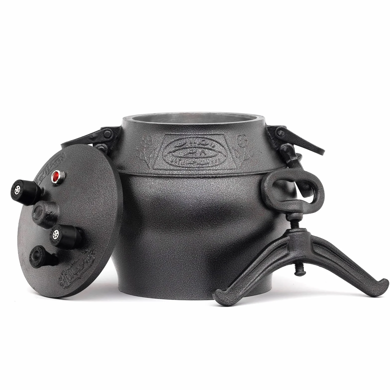 4BIG.fun Kazan orientale 10 L (8,5 L) con mestolo in alluminio Kazan Casseruola per carne casseruola per arrosto stufato asia cucina campo bollitore gulasch decorazione padella per carne
