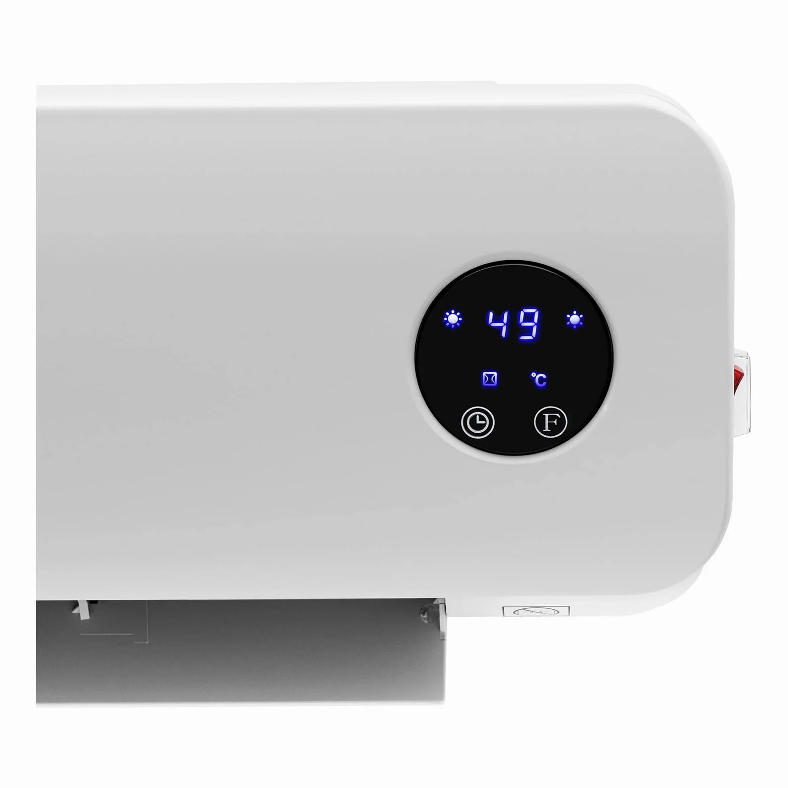 UNI_HEATER_10 - Termoventilatore in ceramica, da 10 a 49 °C, 1.000 W/2.000 W, telecomando, riscaldatore elettrico, termoventilatore in ceramica