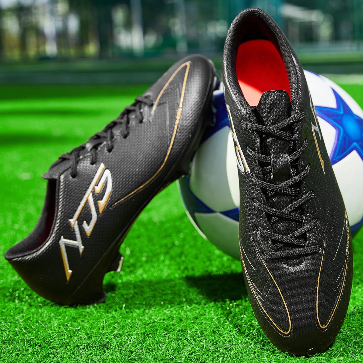 Scarpe da Calcio Uomo Teenager Training All'aperto Sportivo Scarpe da Ginnastica da Erba Scarpe da Calcio per Competizioni Professionali Leggera e Traspirante Unisex