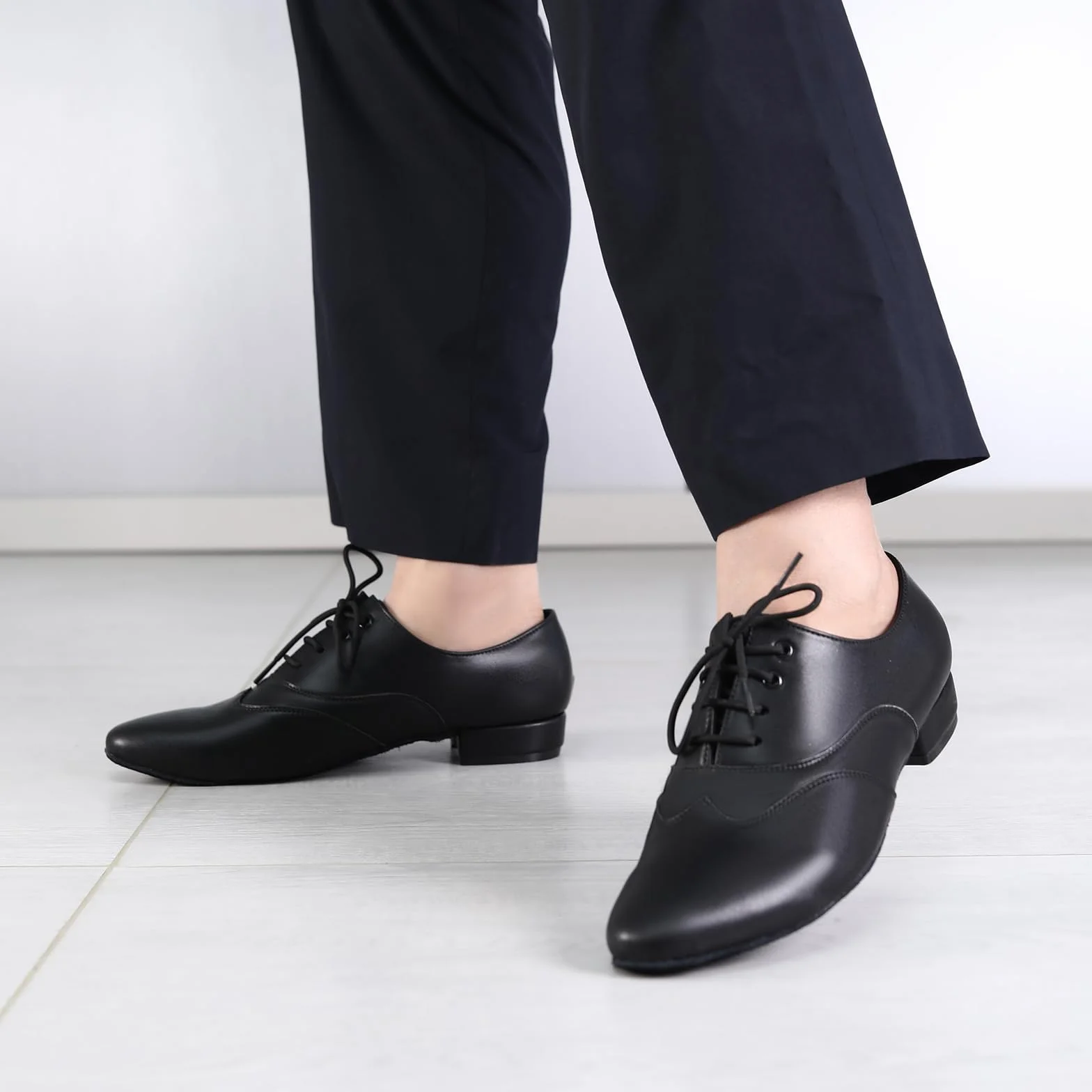 Scarpe da Ballo Latino Uomo Lacci Tacco Basso Salsa Tango Jazz