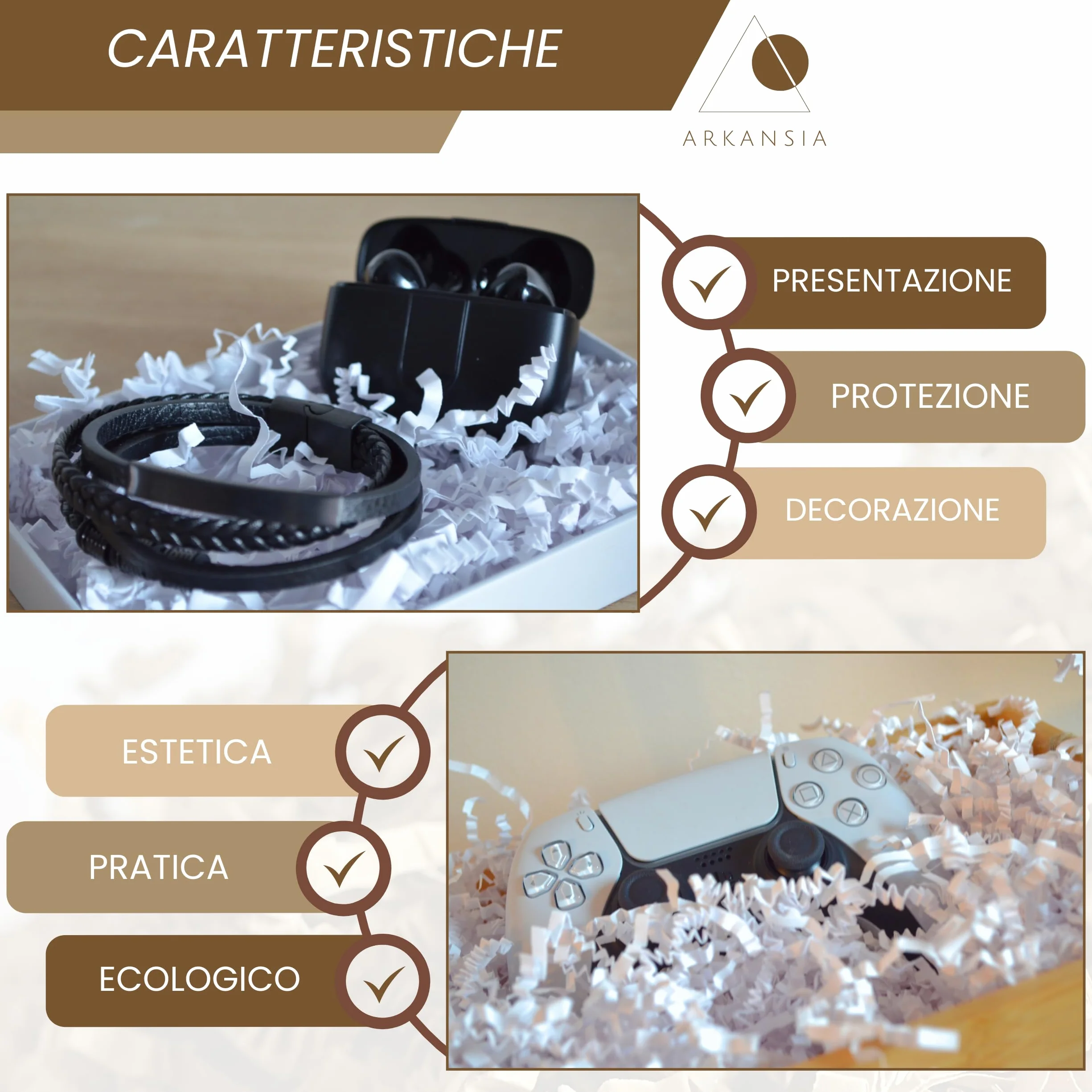 Carta Kraft Triturata 500g Bianco Riempimento Scatole Regalo Imballaggio Protezione Decorazione