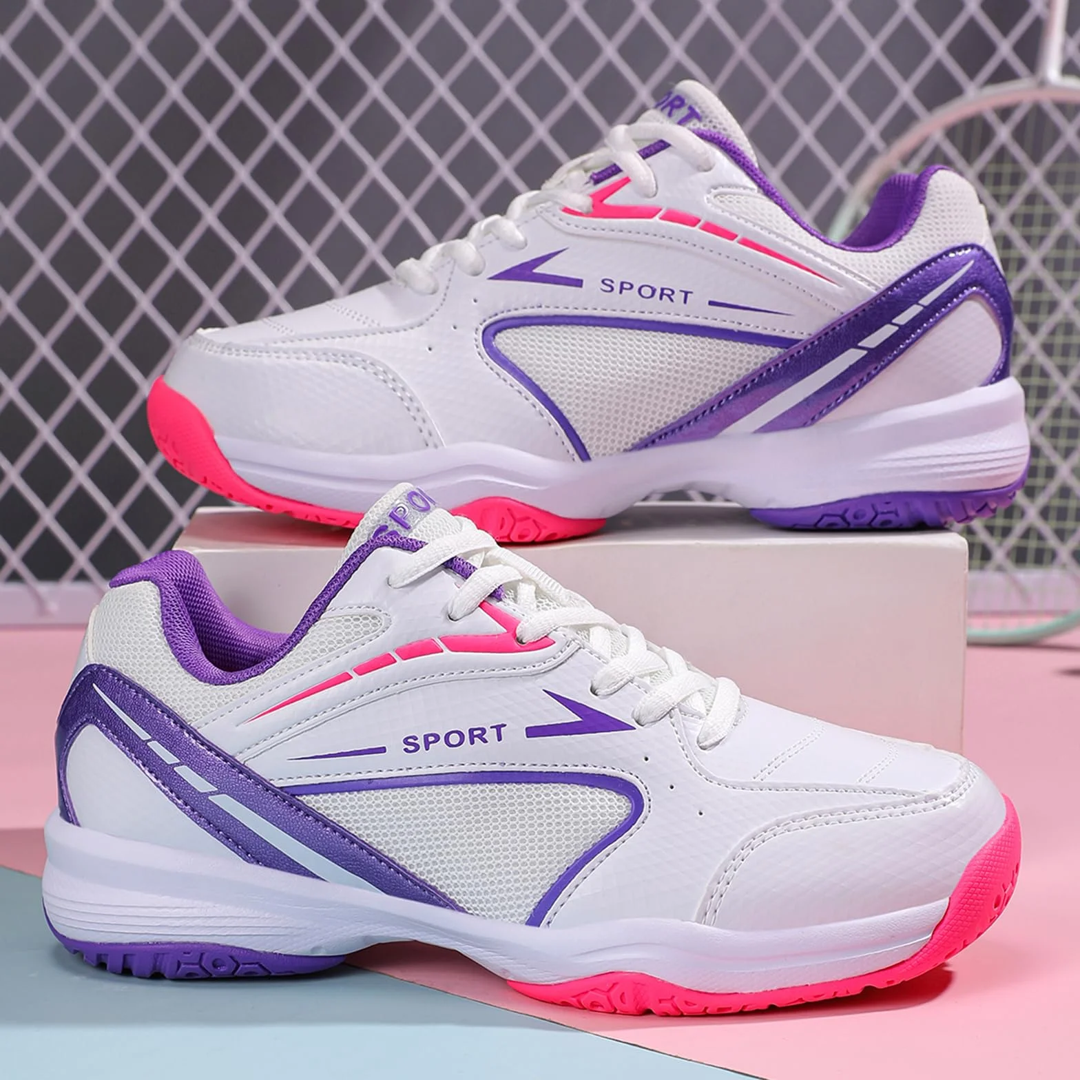 Scarpe da Badminton Uomo Donna Pallavolo Tennis Leggere Traspiranti