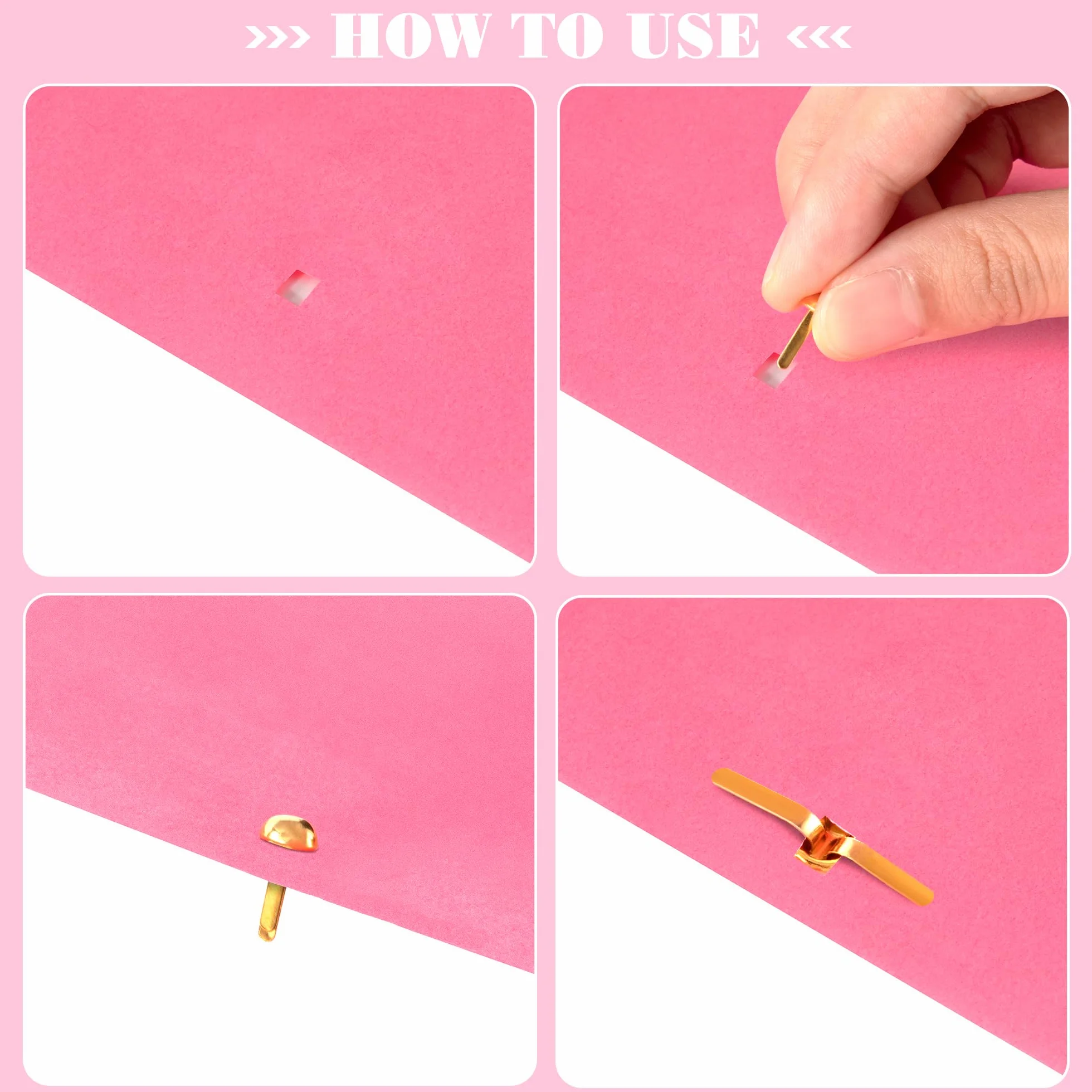 Fermacampioni Piccoli Mini Brads 6mm 500 Pezzi Oro per Album Scrapbooking DIY