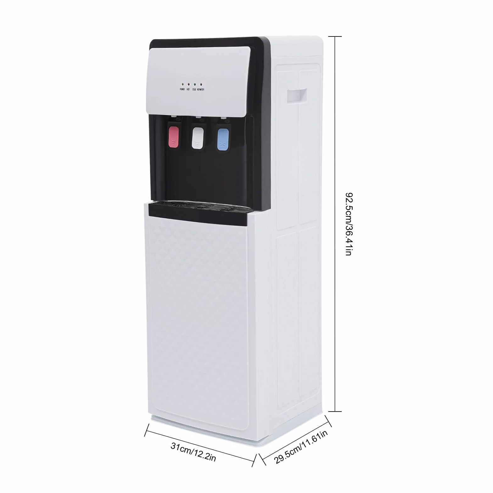 Dispenser d'acqua da banco 550 W 3-in-1 acqua fredda calda tiepida con protezione anti-funzionamento a secco riempimento dal basso