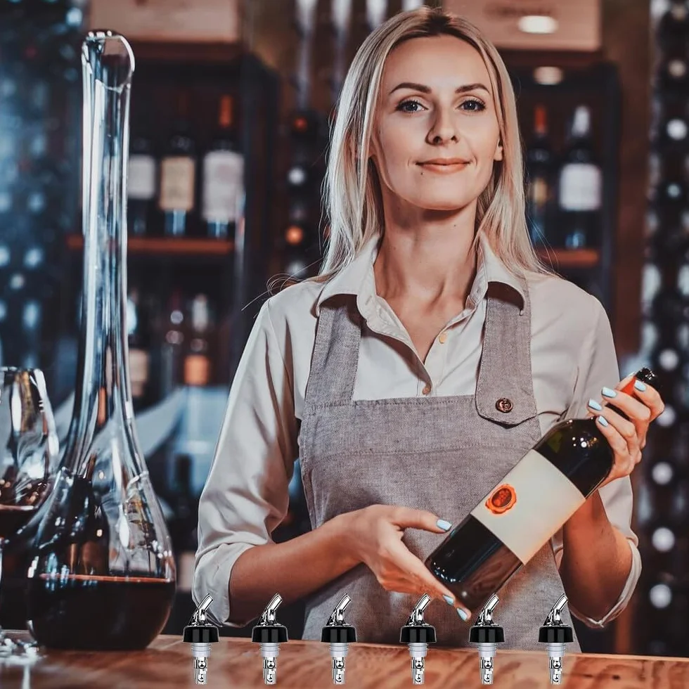 Dosatore per bar 6 beccucci da 6 cl, porzionatore automatico per bottiglie cocktail in plastica