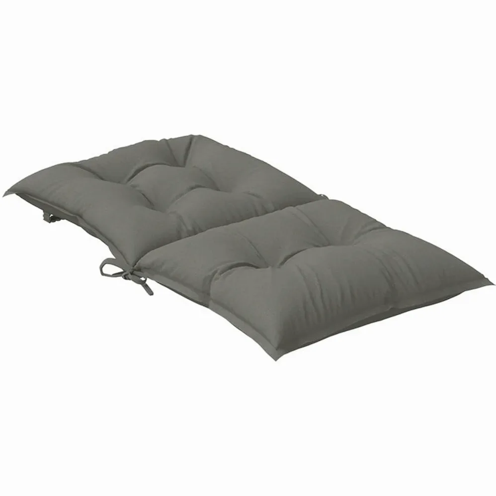 6 cuscini per sedia a schienale basso, 100 x 50 x 7 cm, tessuto in poliestere, con elastico antiscivolo e cordoncini, per sedia da giardino, balcone, terrazza, sala da pranzo, ufficio