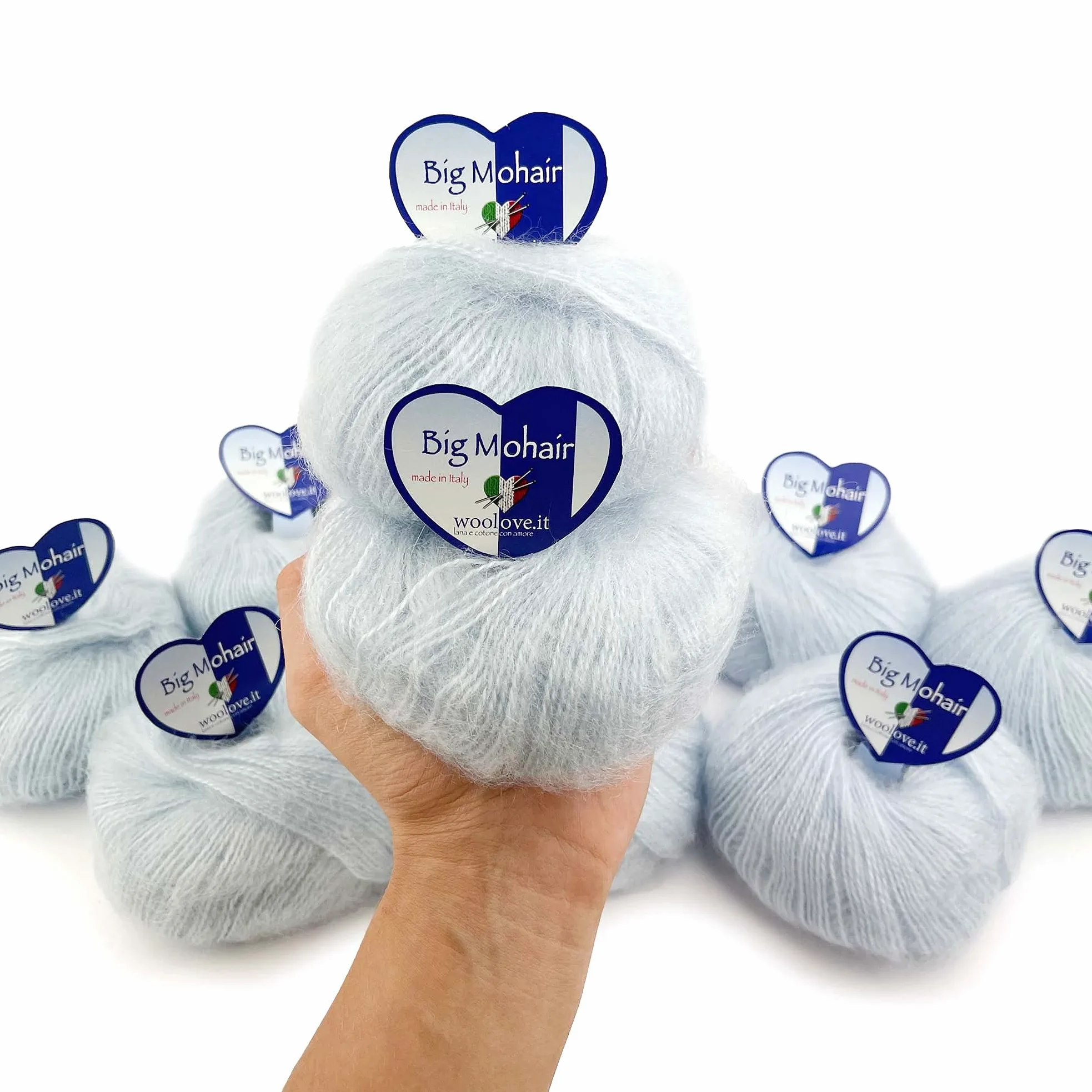 Tricot Cafè - Big Mohair - gomitolo filato lana mista ideale per la realizzazione di capi per neonati e bambini fibra sensibile alle diverse temperature Made in Italy