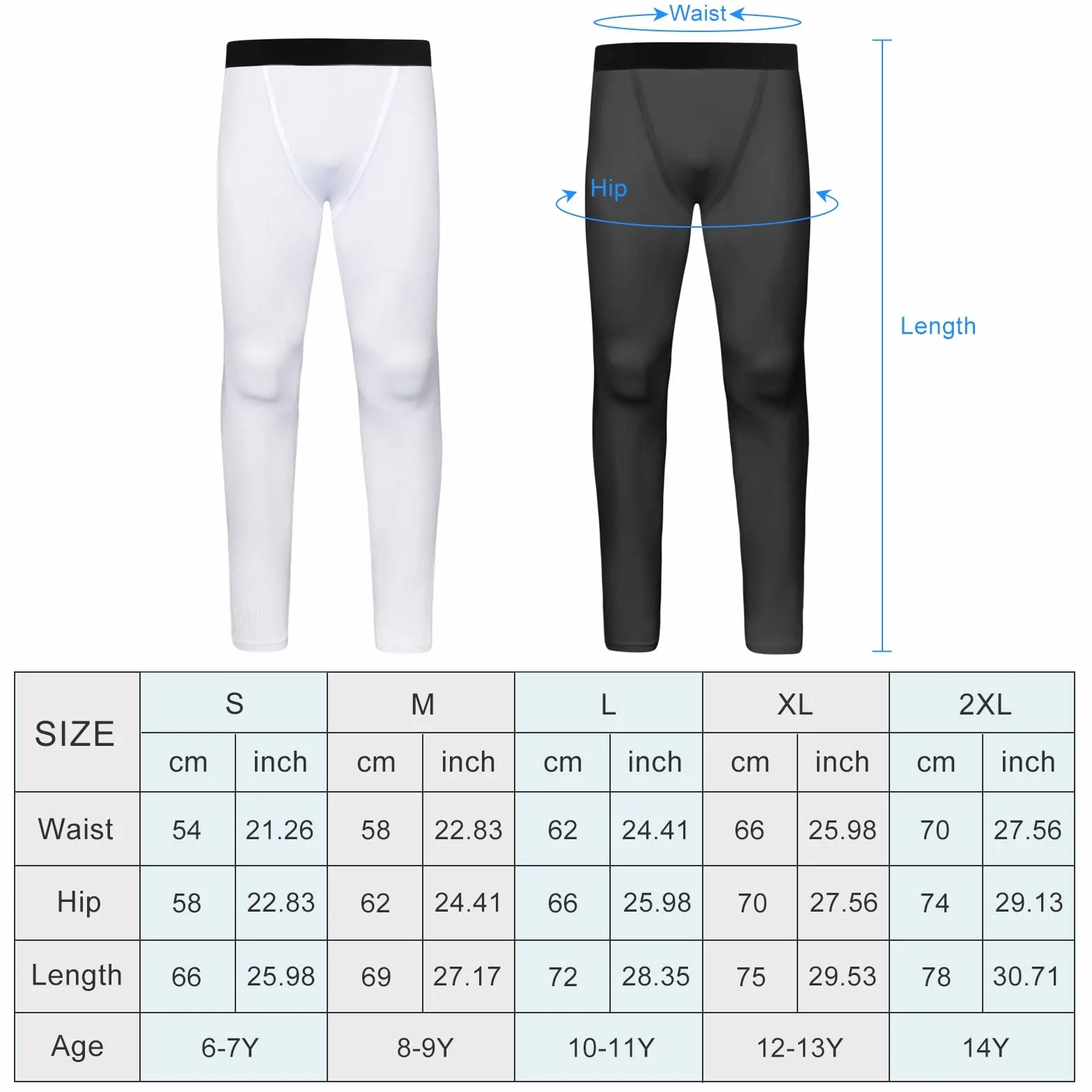 Bambini Giovani Ragazzi Pantaloni a Compressione Leggings Pantaloncini Sportivi Intimo Sportivo per la Corsa Basket Monopiede Tights