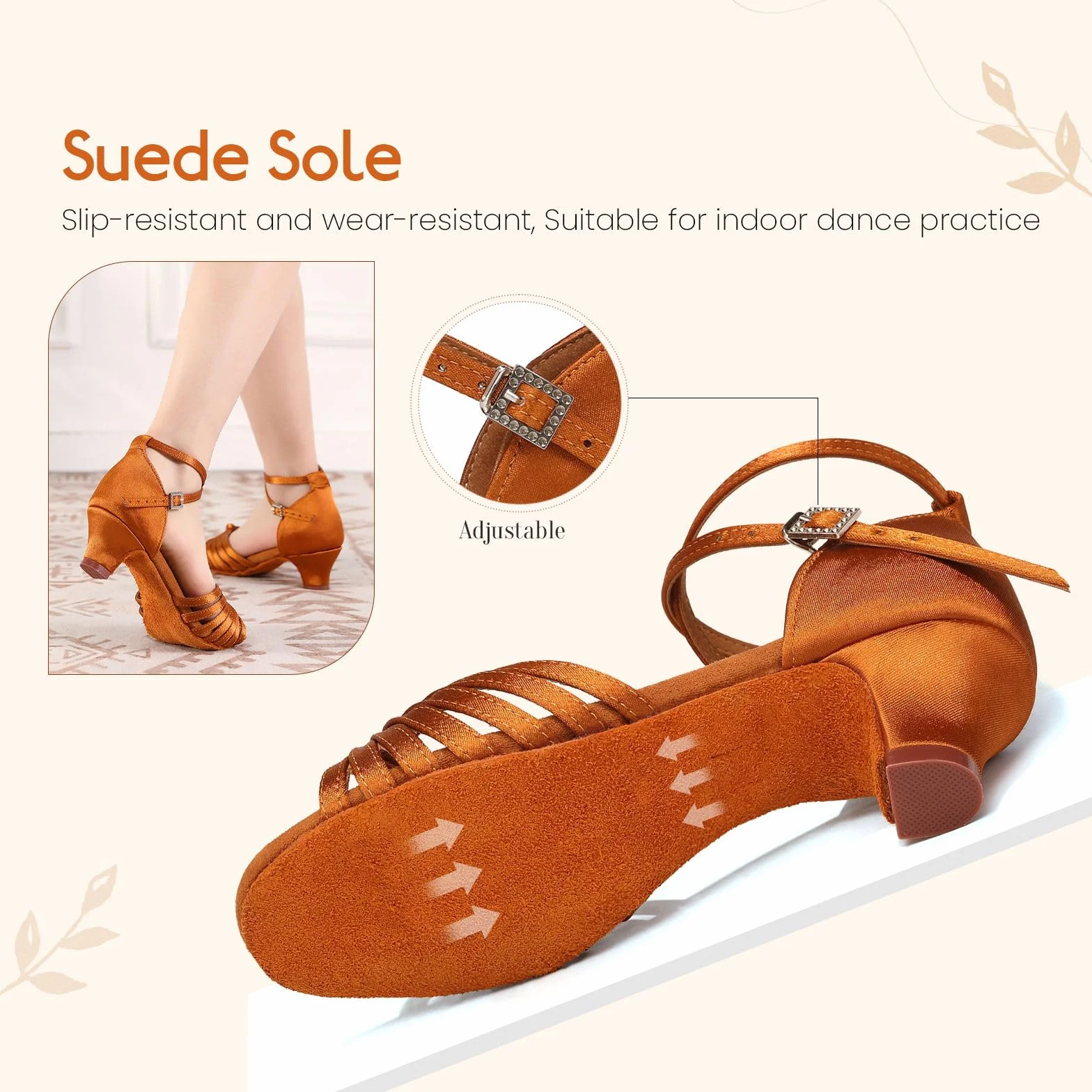 Scarpe da Ballo Latino Americano per Bambina Punta Aperta Salsa Bachata