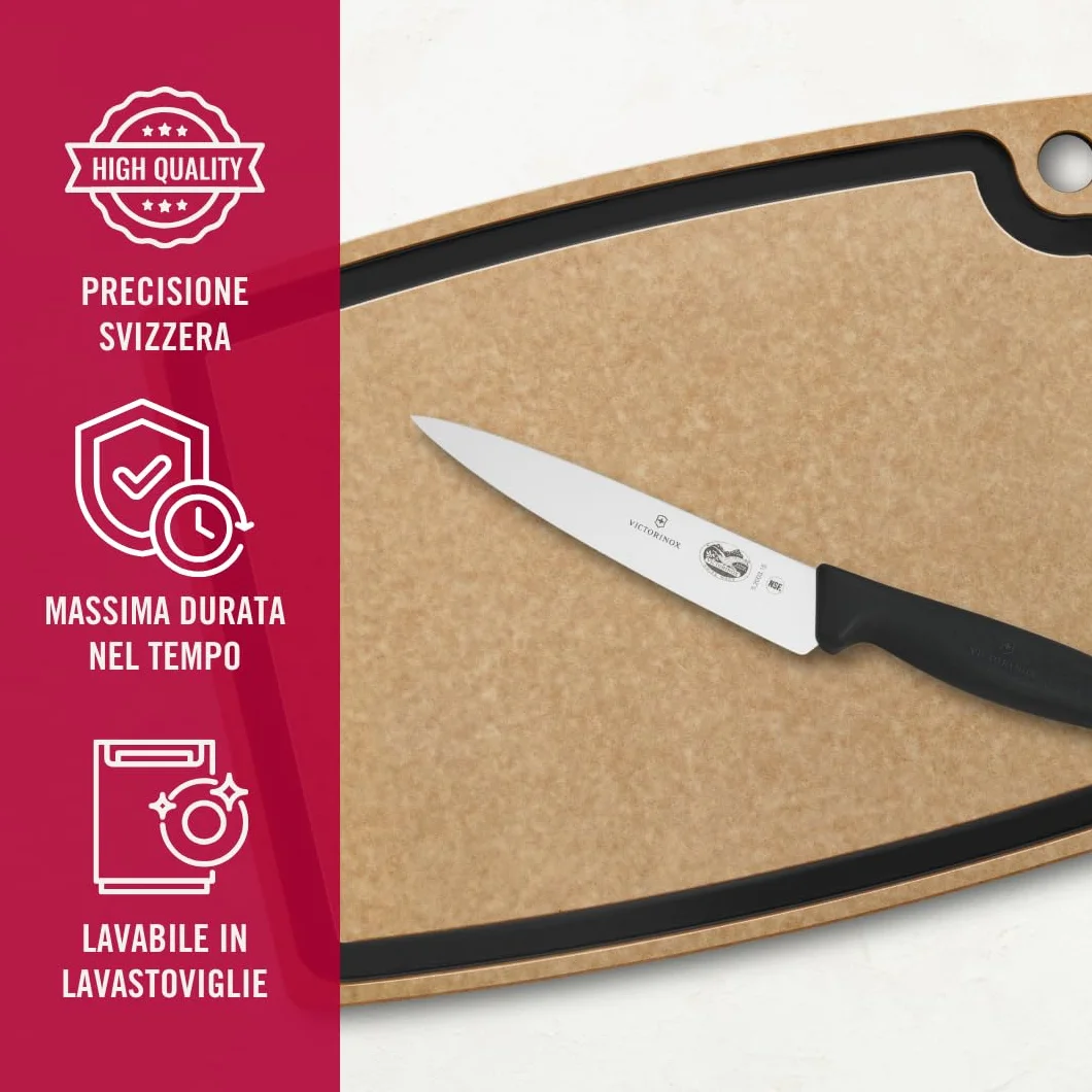 Victorinox Fibrox Coltello da Chef 15 cm Lama Dritta Acciaio Inossidabile Nero